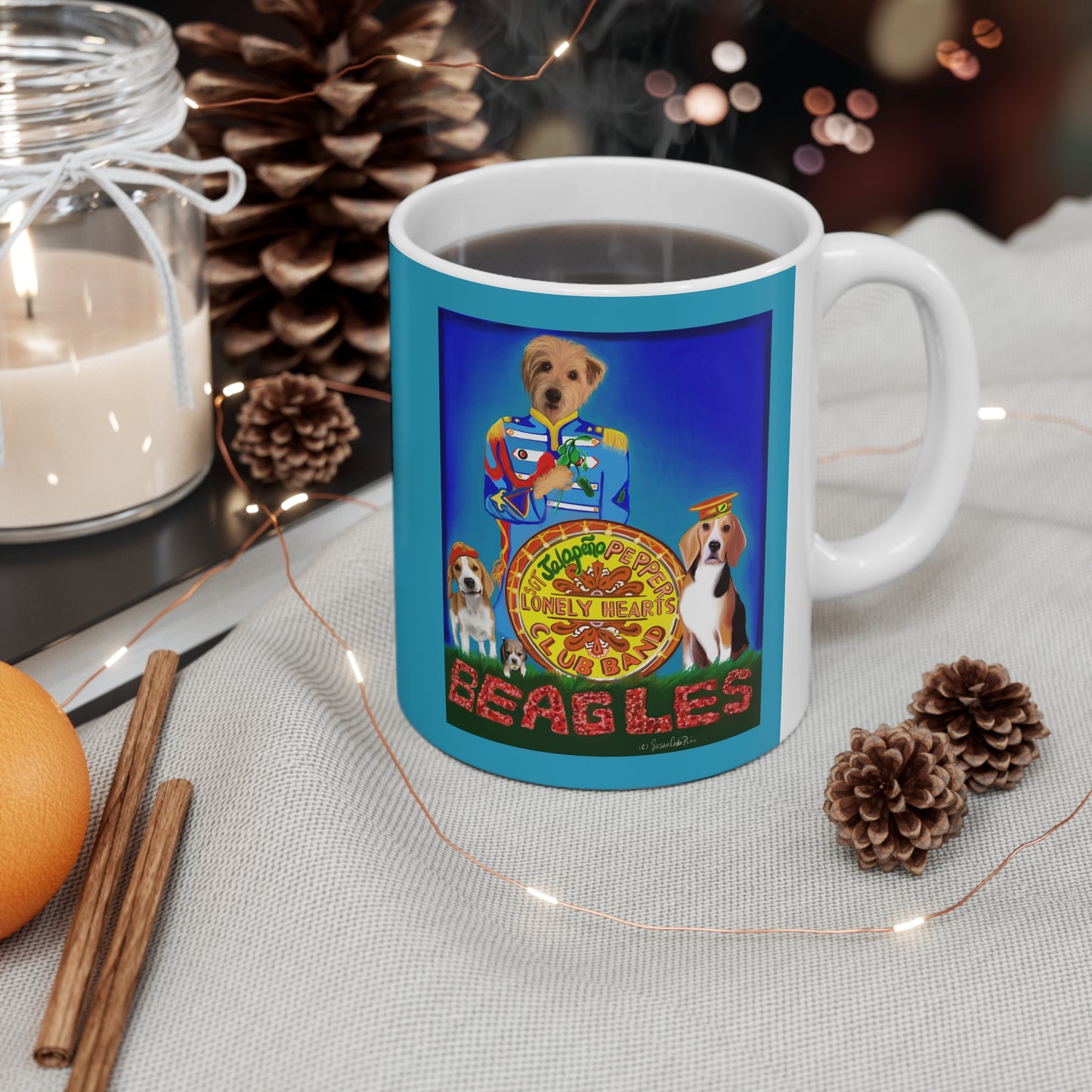 Sir Brennan The Beagles Ceramic Coffee Mug - Sir Brennan Series inspired by - The Beatles - Beatles gifts - Beatle mugs - Beatle fans