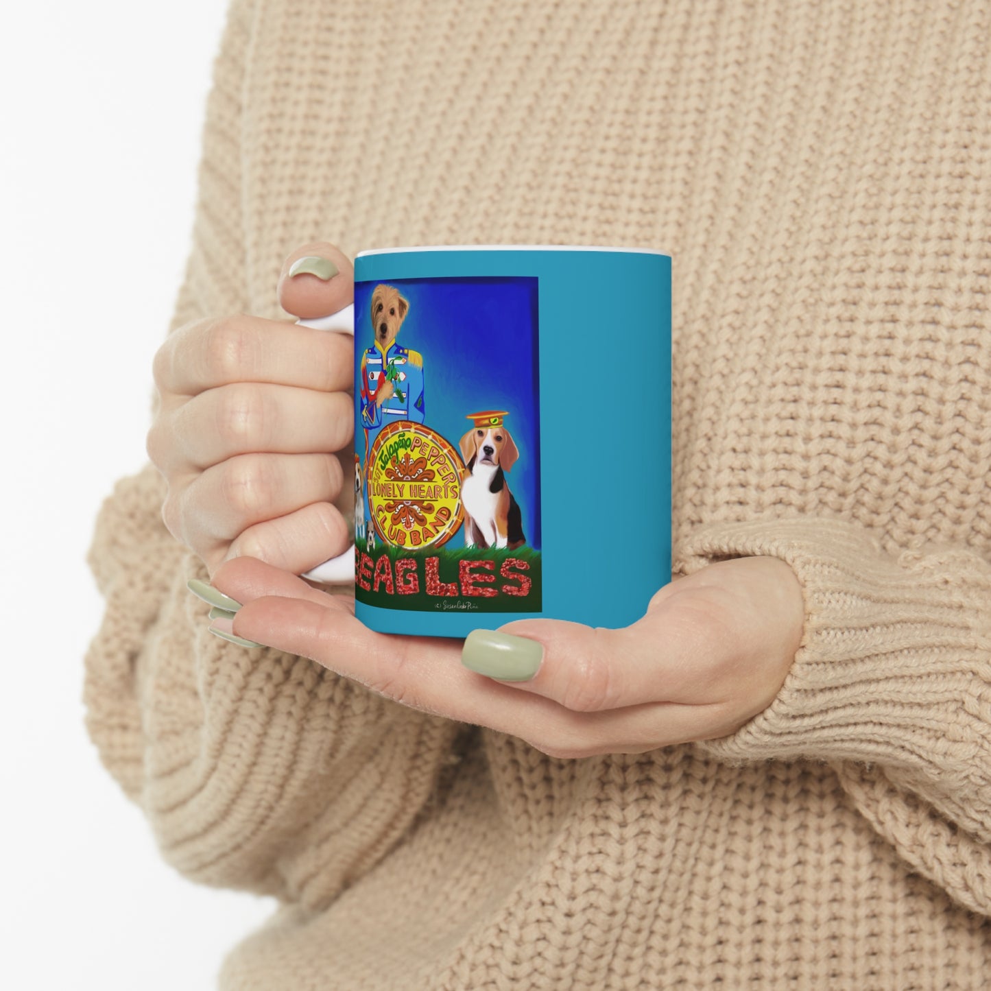 Sir Brennan The Beagles Ceramic Coffee Mug - Sir Brennan Series inspired by - The Beatles - Beatles gifts - Beatle mugs - Beatle fans
