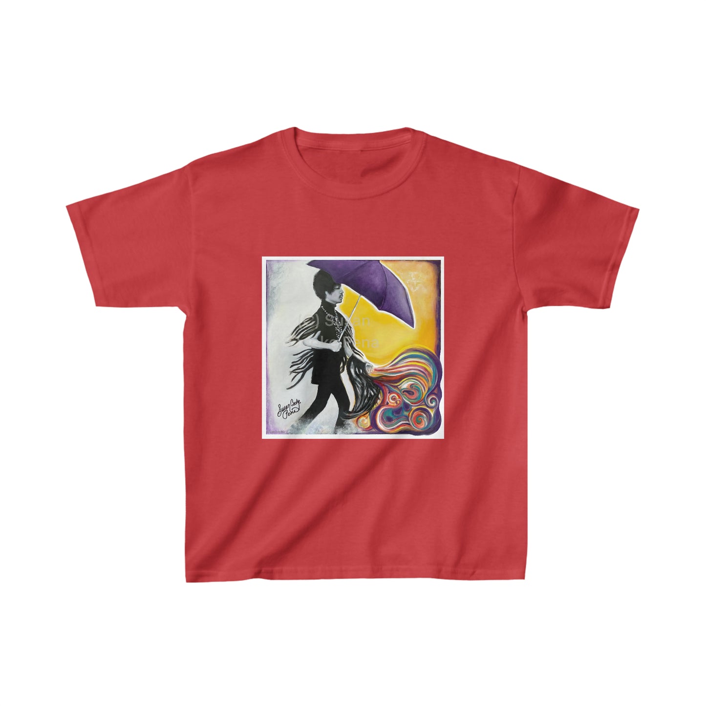 Prince - Kids t shirt - purple umbrella - Purple Rain - Prince lyric - prince gift - Kids Heavy Cotton Tee - Prince artwork -Prince