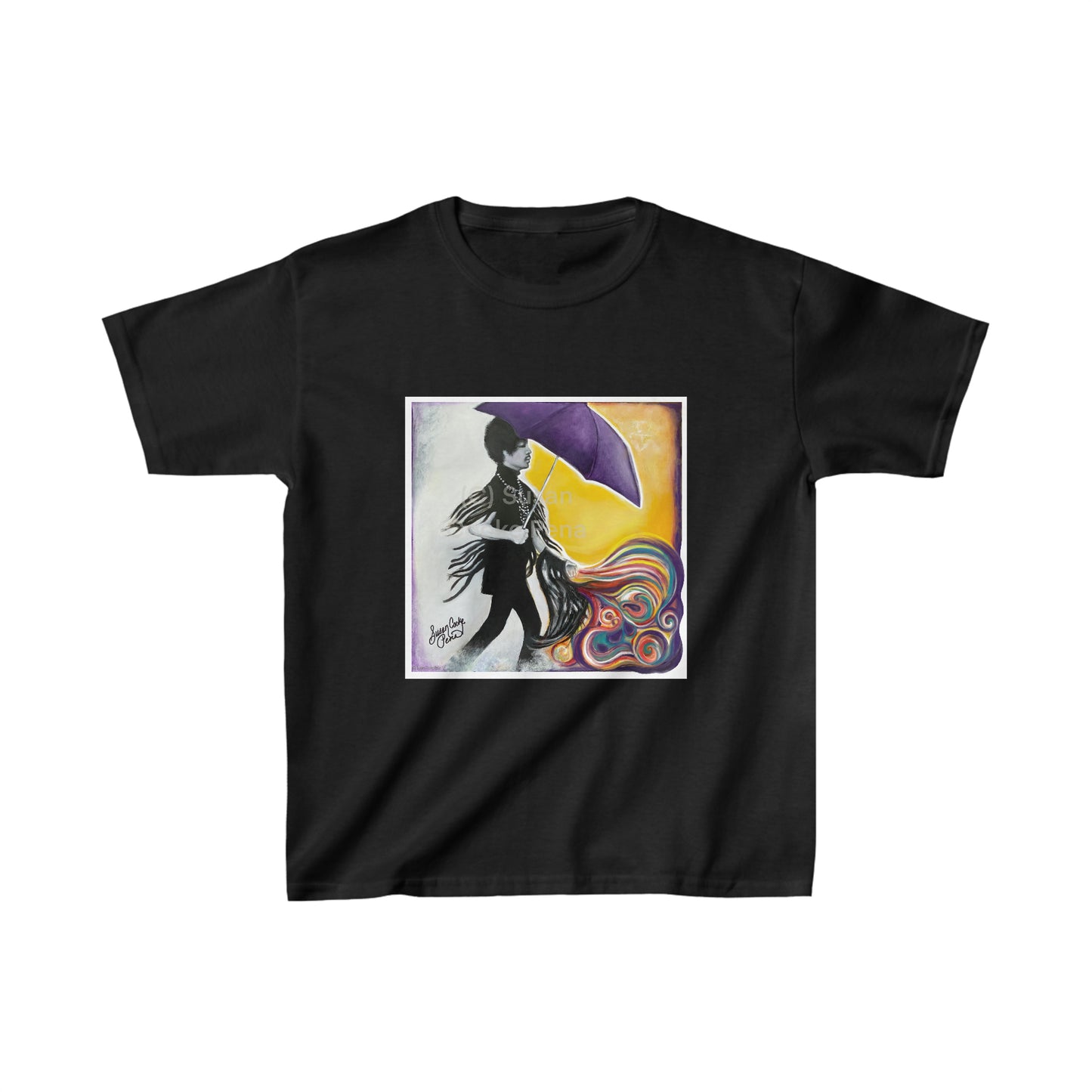 Prince - Kids t shirt - purple umbrella - Purple Rain - Prince lyric - prince gift - Kids Heavy Cotton Tee - Prince artwork -Prince