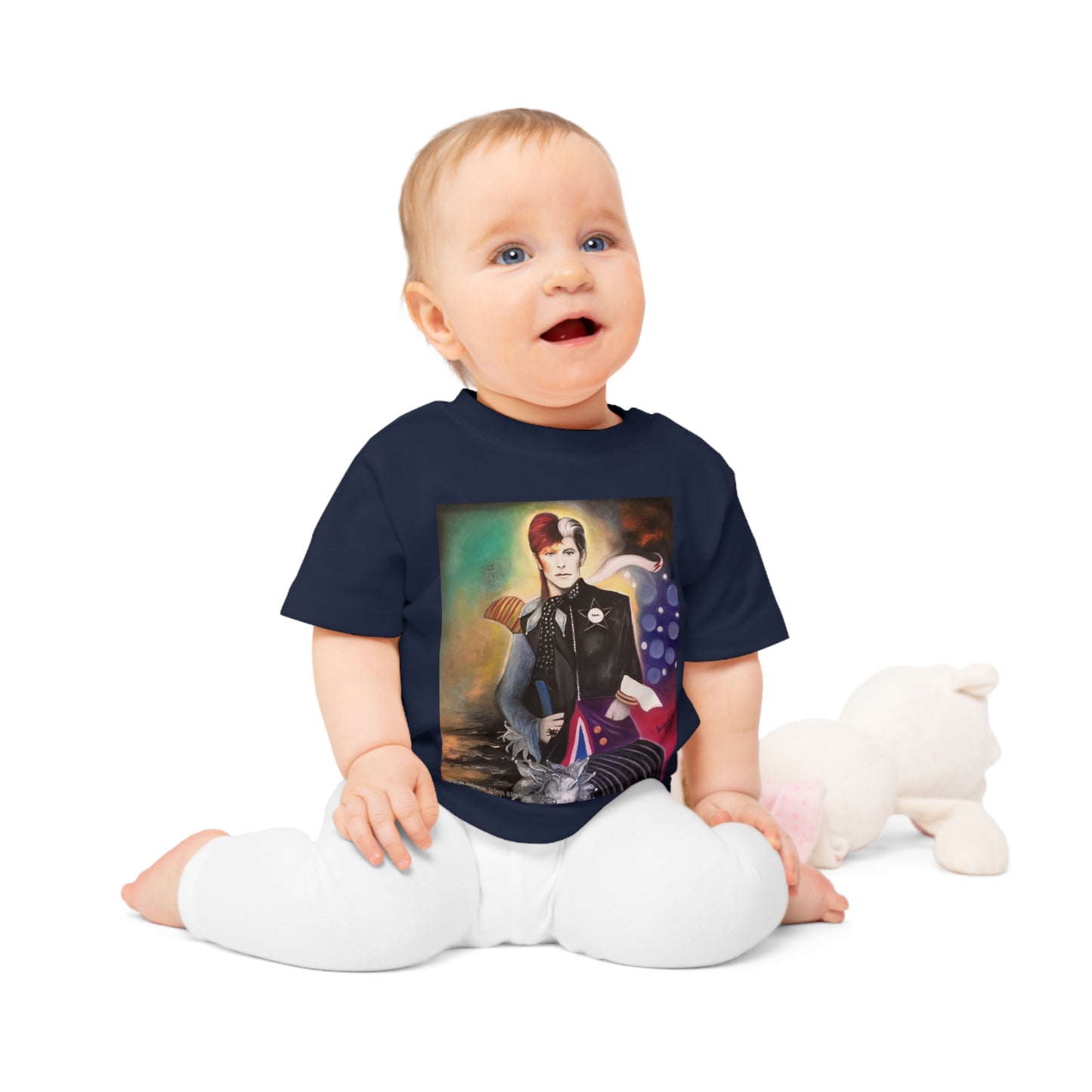Bowie inspired art by SCP baby tee - infant t shirt - baby t shirt - David Bowie