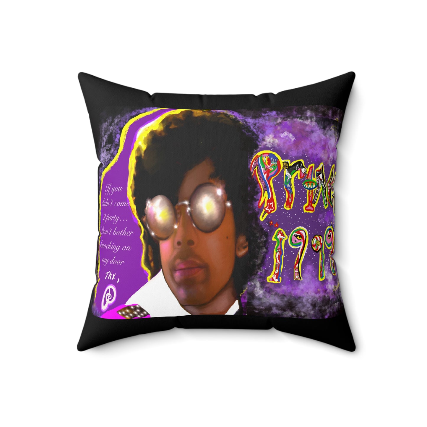 Prince-Inspired Art 1999 pillow - reversible -throw pillow all sizes - Prince quote - Prince throw pillow - prince gift - pillow - sofa pillow - throw pillow