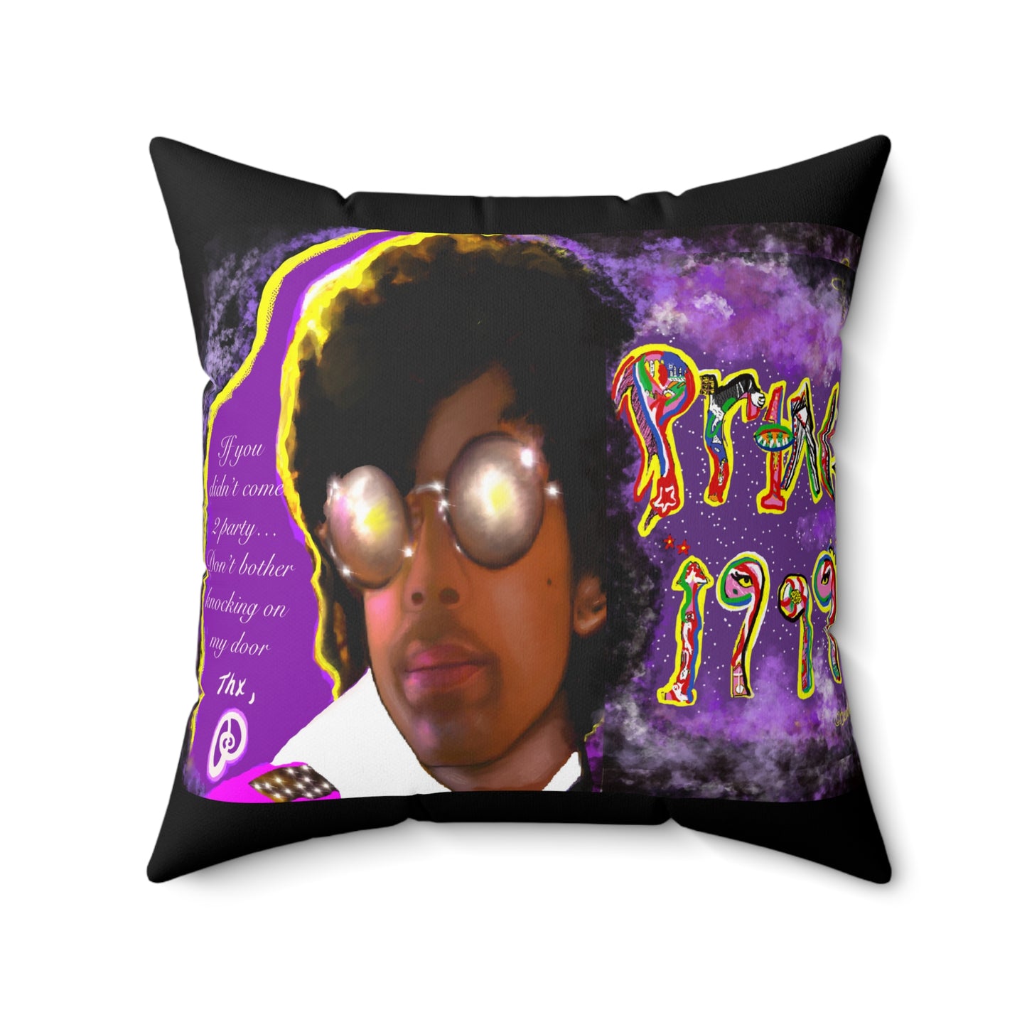 Prince-Inspired Art 1999 pillow - reversible -throw pillow all sizes - Prince quote - Prince throw pillow - prince gift - pillow - sofa pillow - throw pillow