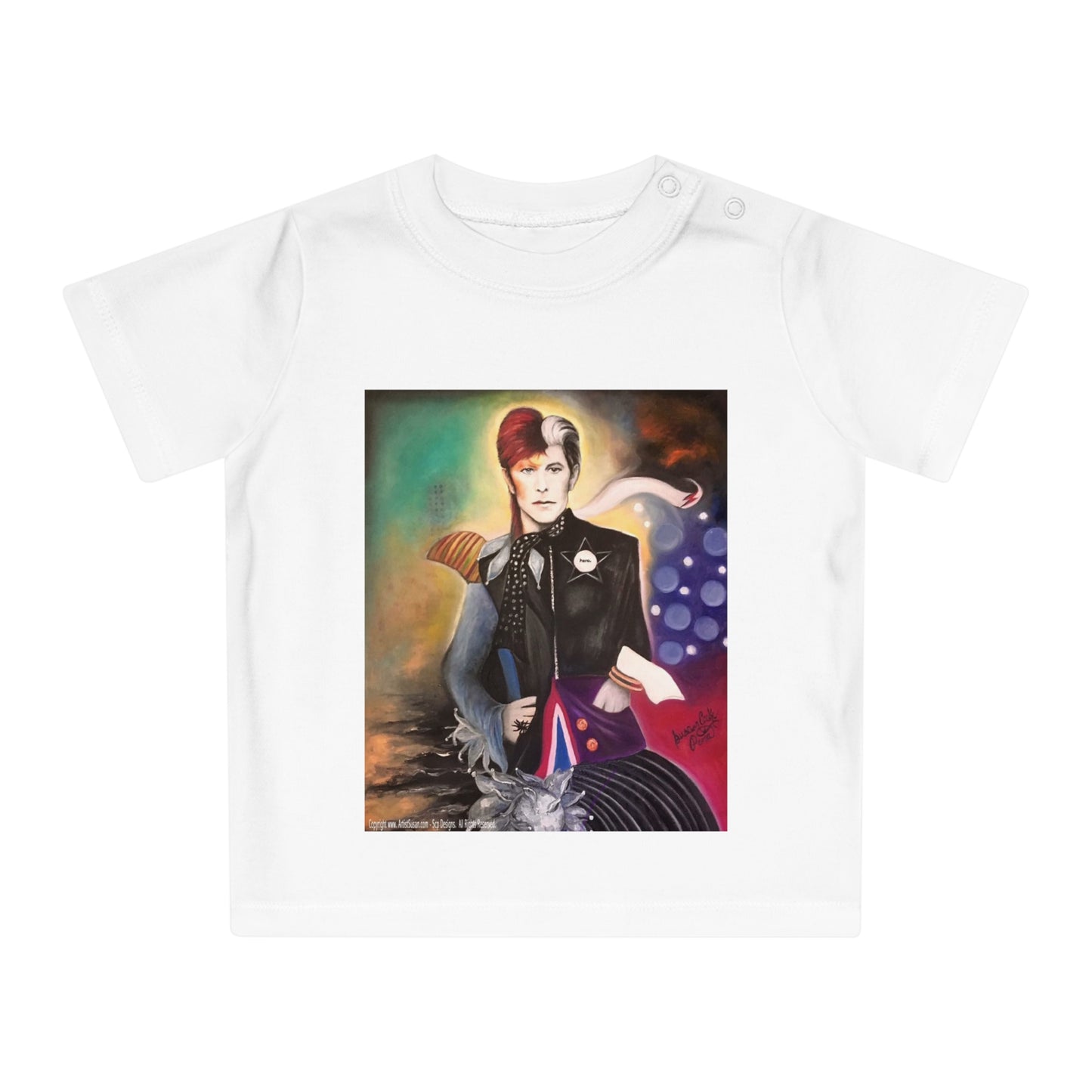 Bowie inspired art by SCP baby tee - infant t shirt - baby t shirt - David Bowie
