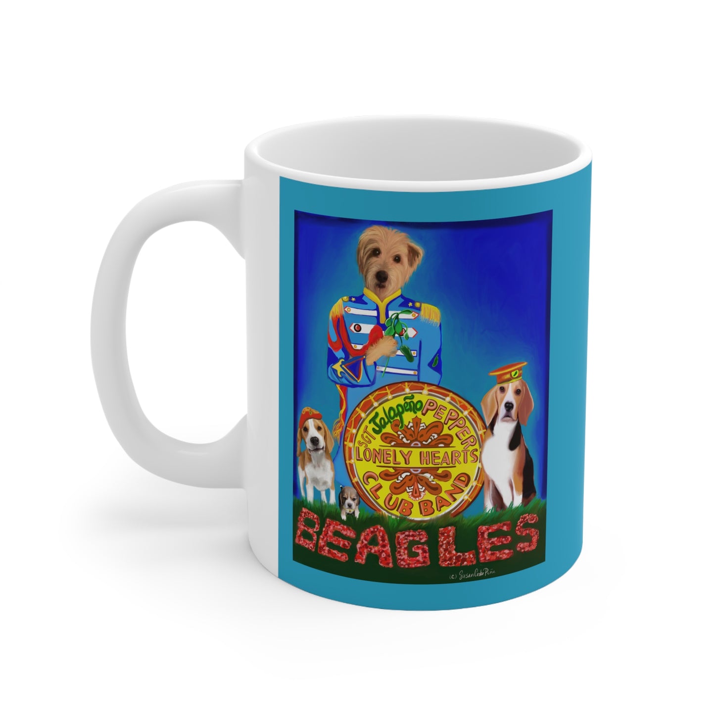 Sir Brennan The Beagles Ceramic Coffee Mug - Sir Brennan Series inspired by - The Beatles - Beatles gifts - Beatle mugs - Beatle fans