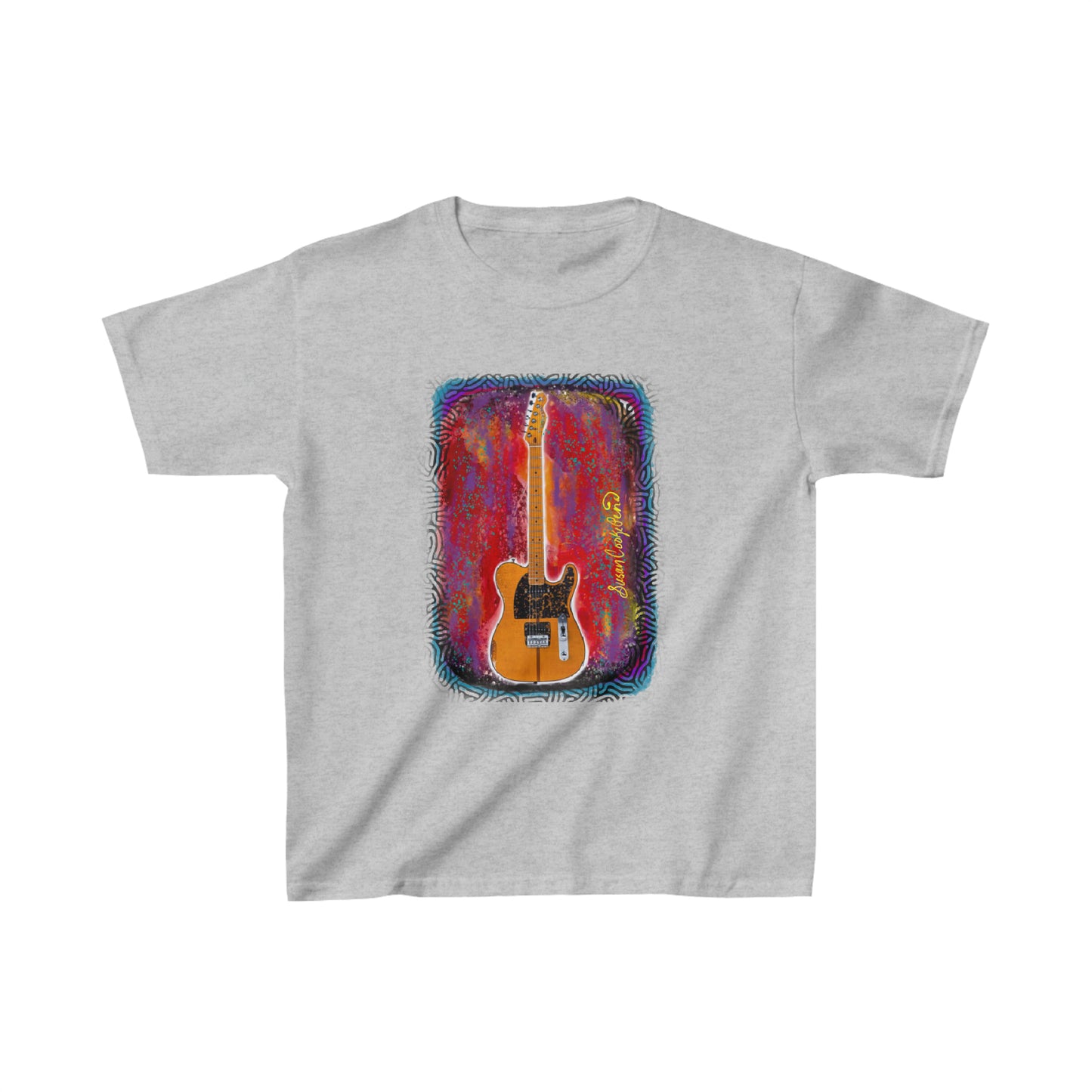 Prince guitar - Kids t shirt - guitar -guitar shirt - kids guitar - prince gift - Kids Heavy Cotton Tee - Prince art -Prince shirt