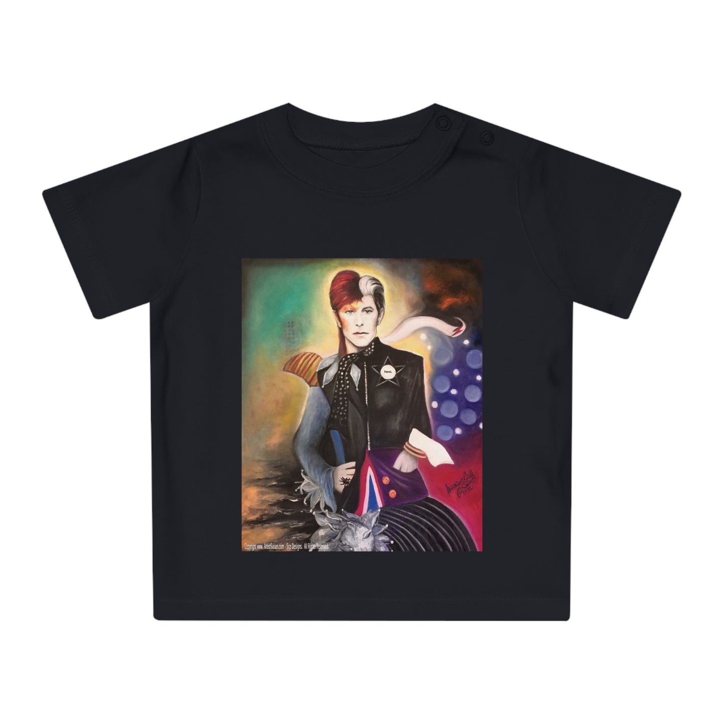Bowie inspired art by SCP baby tee - infant t shirt - baby t shirt - David Bowie