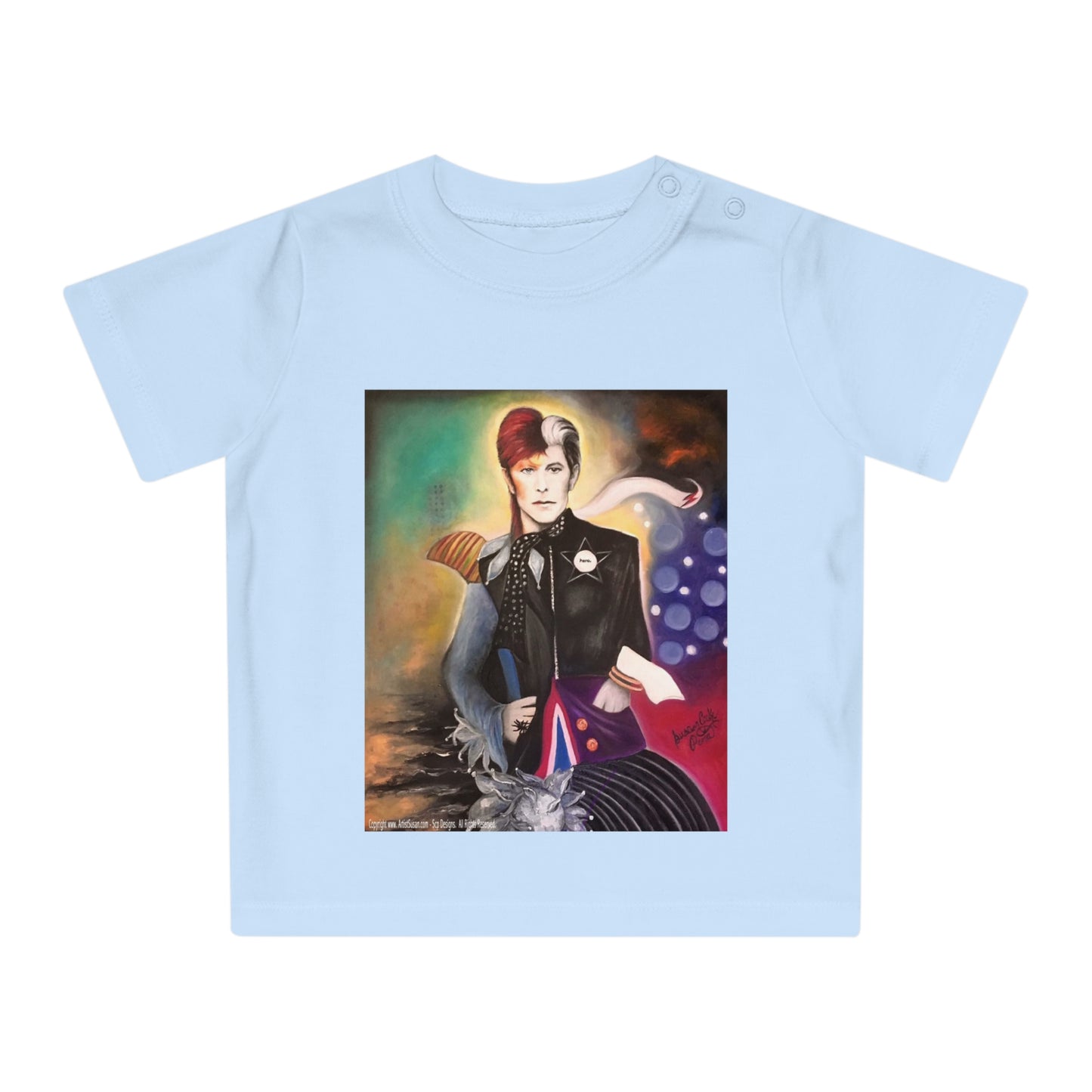 Bowie inspired art by SCP baby tee - infant t shirt - baby t shirt - David Bowie
