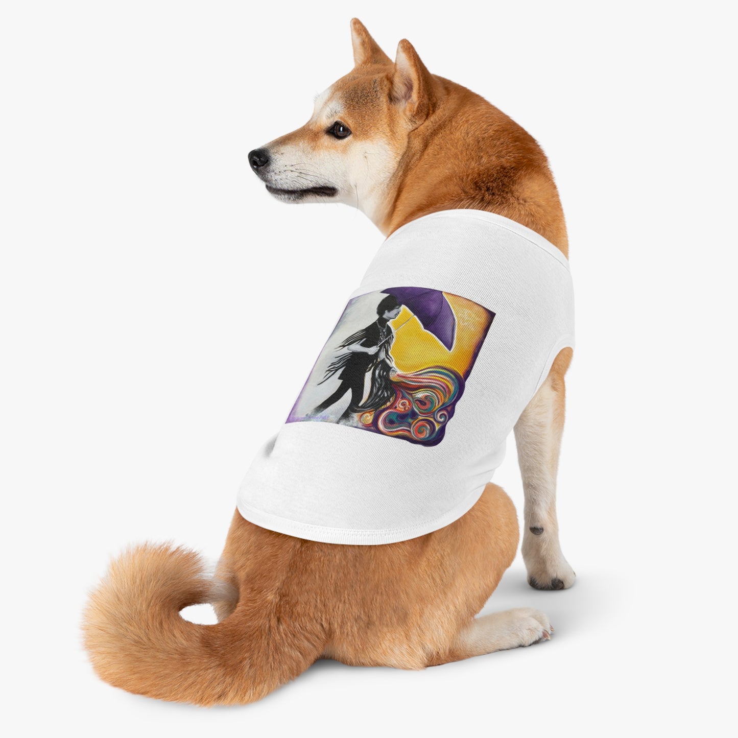 Prince - Purple umbrella - purple rain umbrella - prince t-shirt - pet shirt - pet t-shirt - dog t-shirt - cat t-shirt - pet tee - dog clot