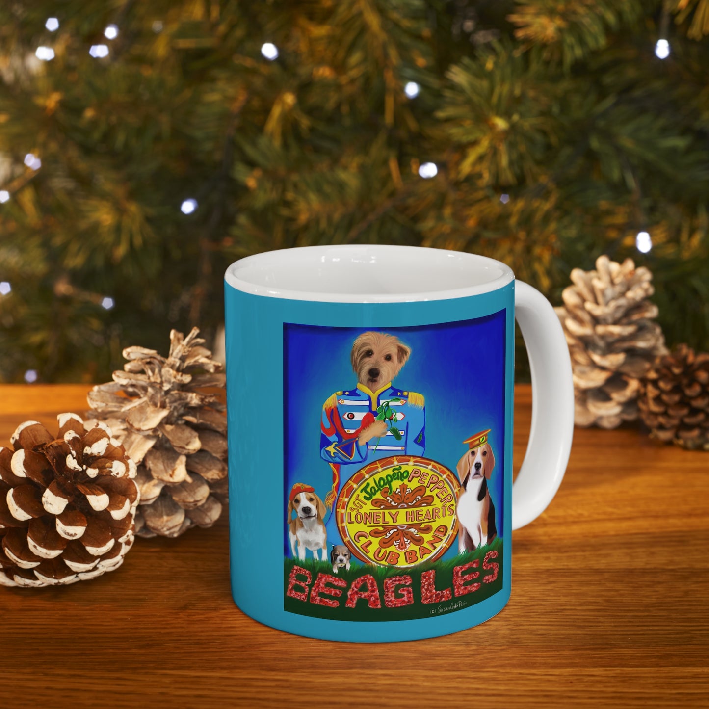 Sir Brennan The Beagles Ceramic Coffee Mug - Sir Brennan Series inspired by - The Beatles - Beatles gifts - Beatle mugs - Beatle fans