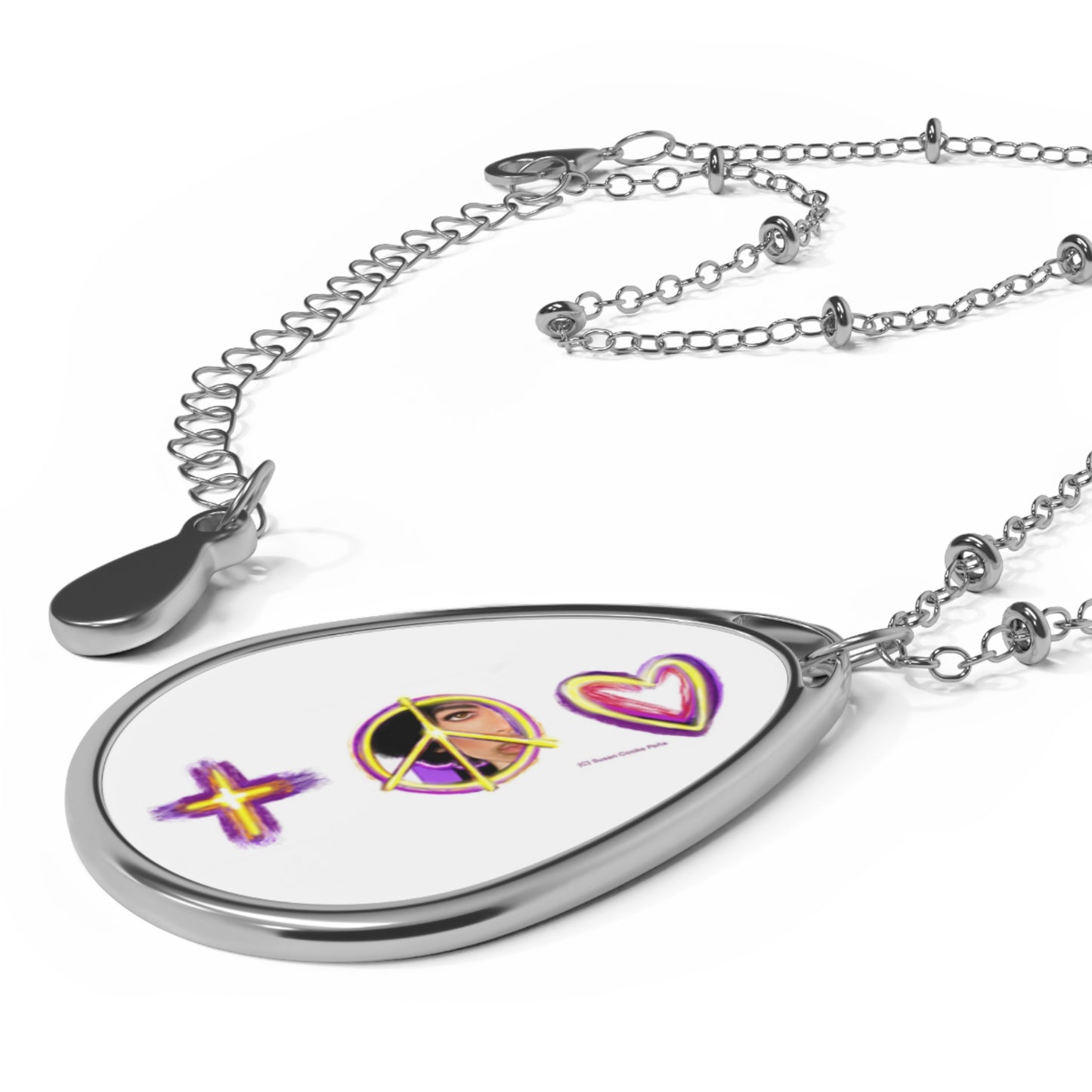 Prince - Prince Art - Sign O The Times - Oval Necklace - Prince gift - prince necklace -purple rain - Prince jewelry - Prince fan