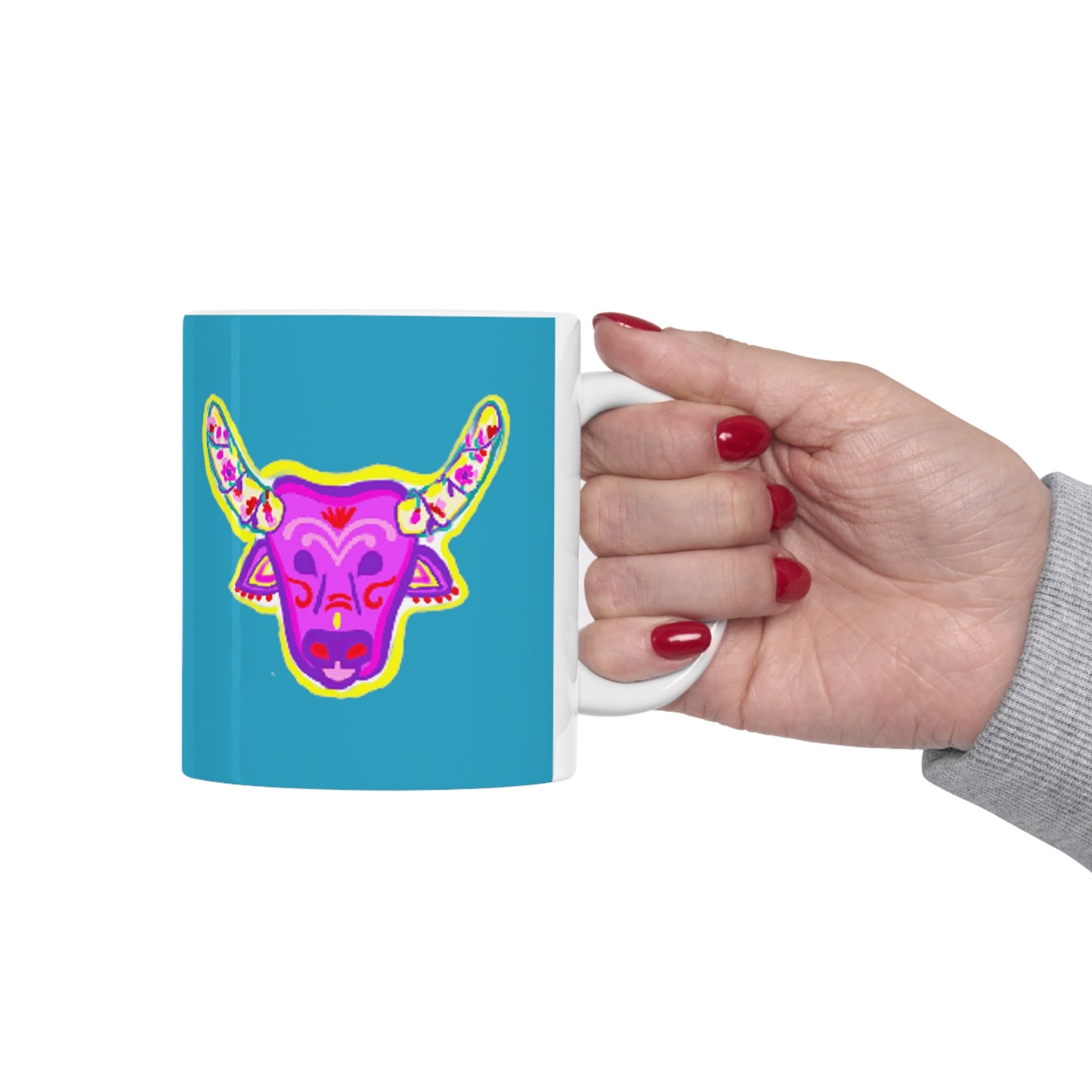 Longhorn mug - Longhorn coffee mug - cow skull - skull - longhorn -