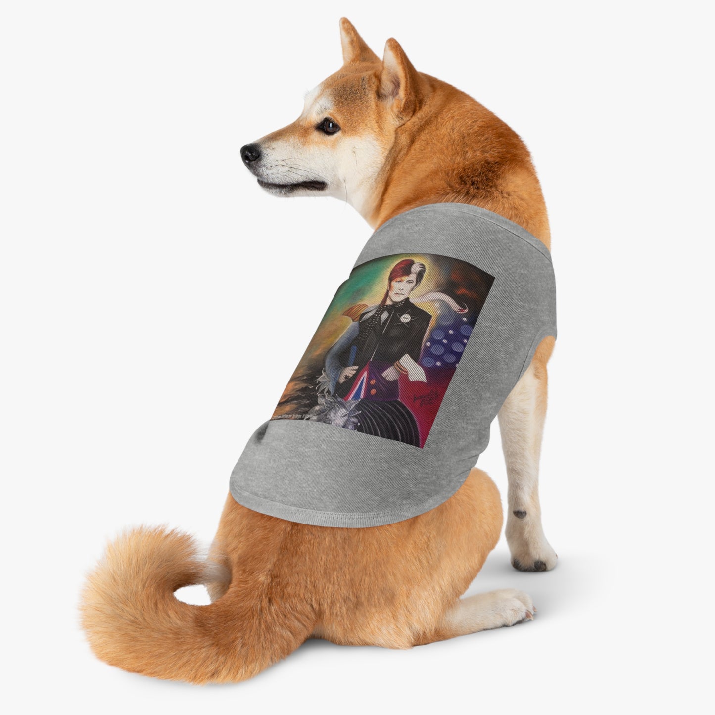Bowie inspired art by SCP - pet shirt - pet shirt - dog t-shirt - cat t-shirt -dog clothes - pet accessories - David bowie