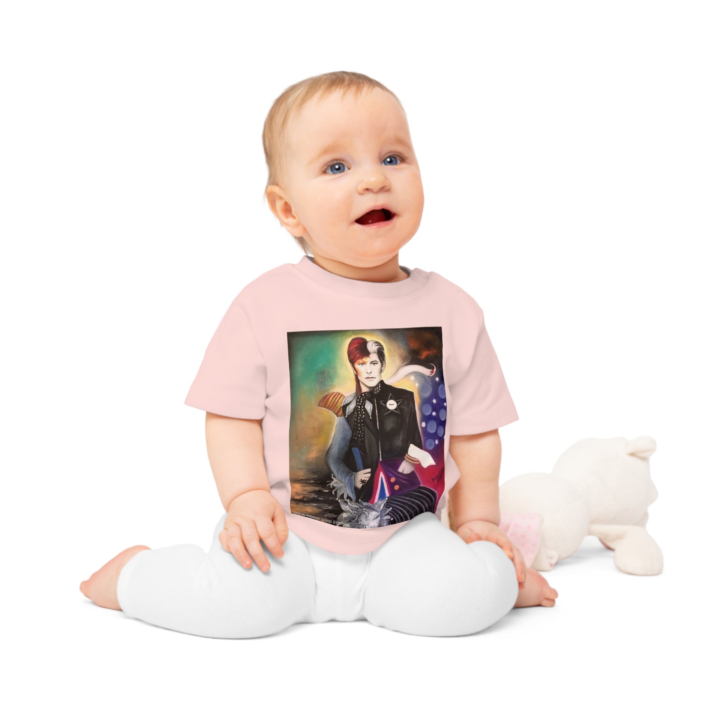 Bowie inspired art by SCP baby tee - infant t shirt - baby t shirt - David Bowie