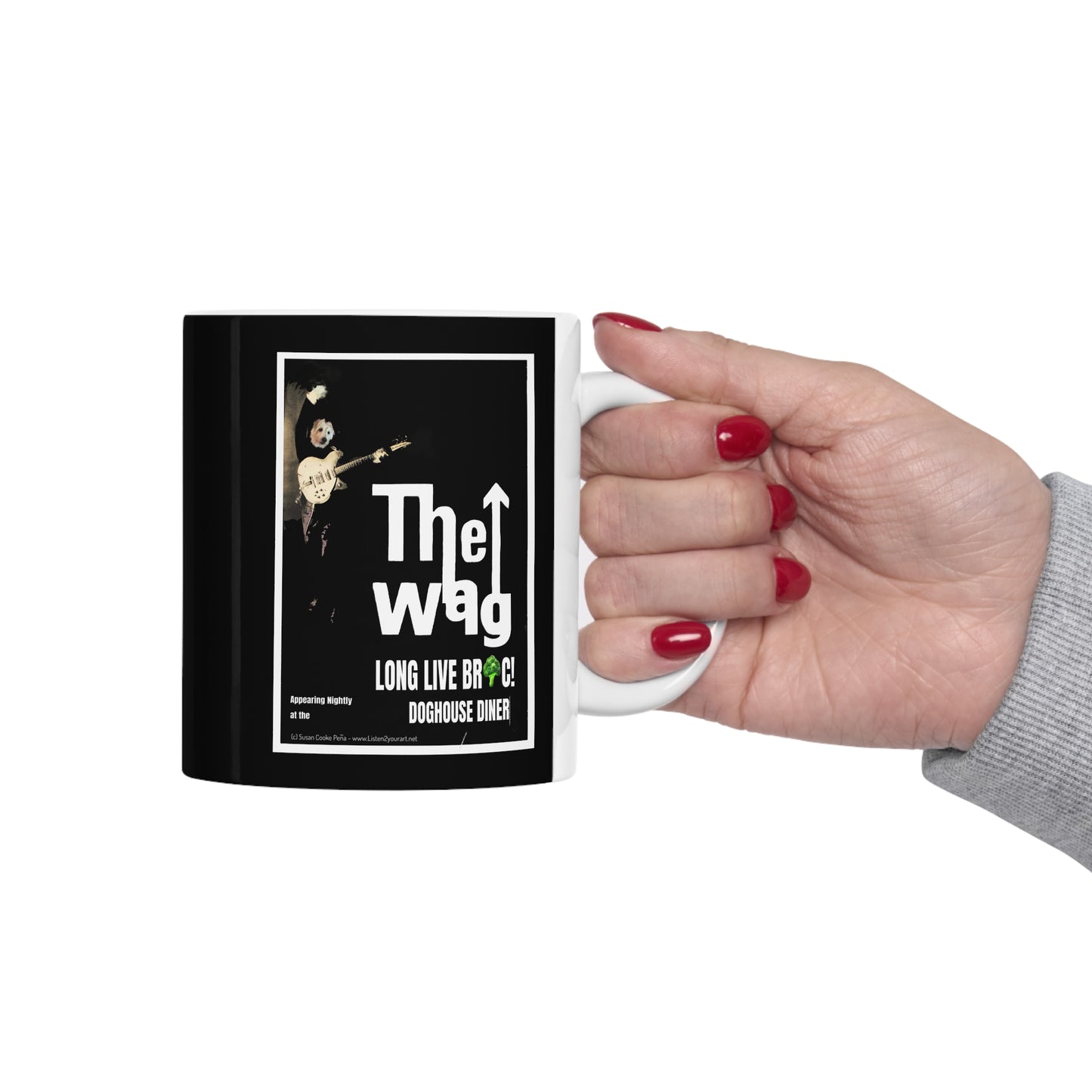 Sir Brennan The Wag - inspired by - The Who - dog coffee mug - The Who gifts - Roger Paltry - Pete Townsend - The Who poster