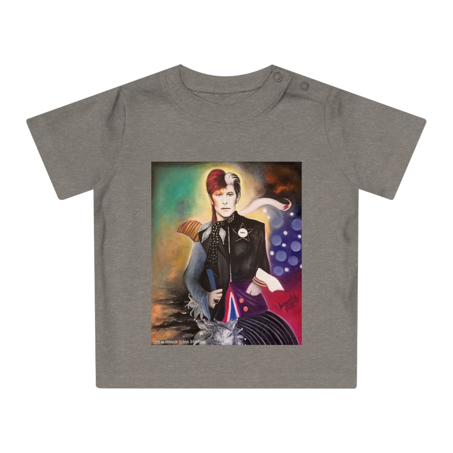 Bowie inspired art by SCP baby tee - infant t shirt - baby t shirt - David Bowie