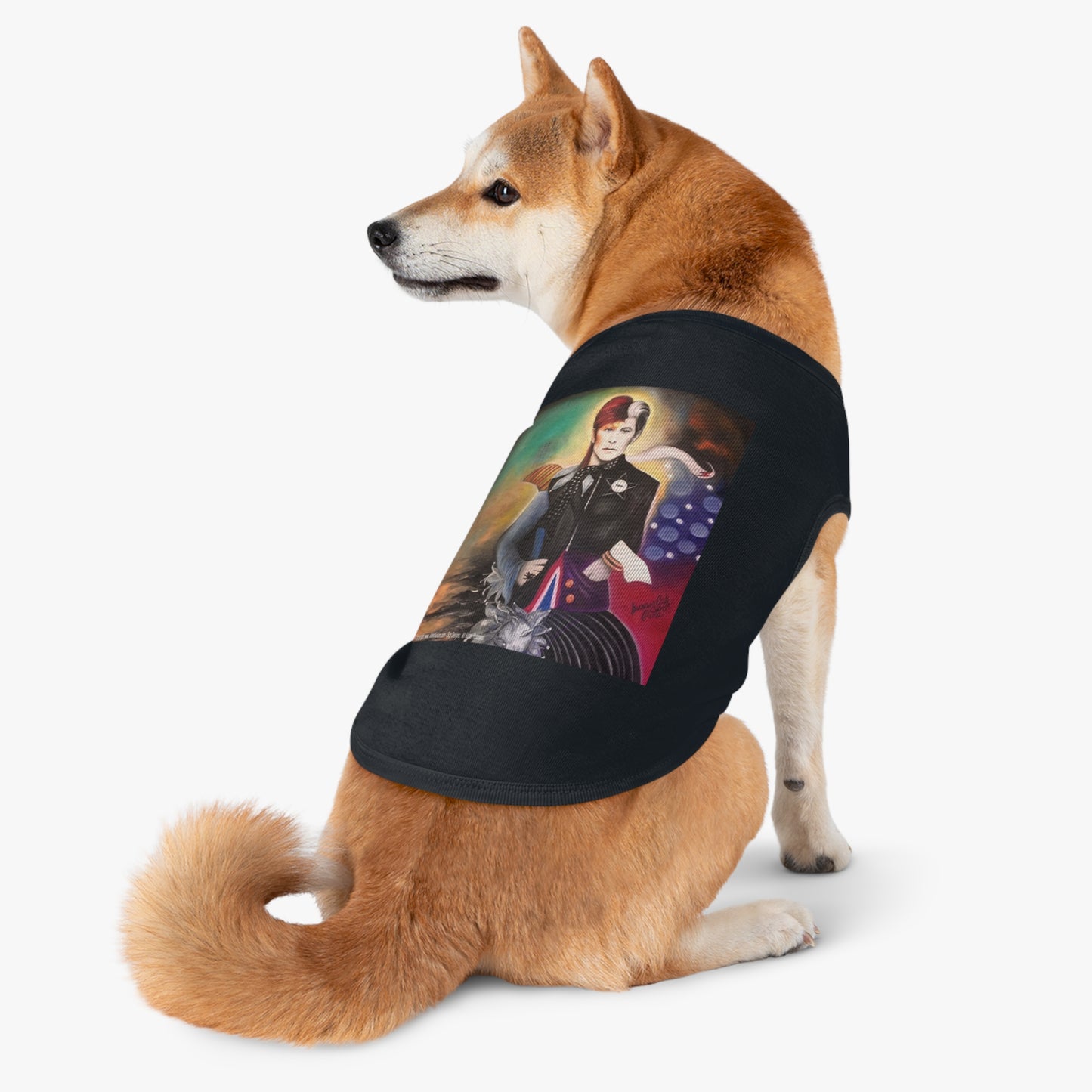 Bowie inspired art by SCP - pet shirt - pet shirt - dog t-shirt - cat t-shirt -dog clothes - pet accessories - David bowie