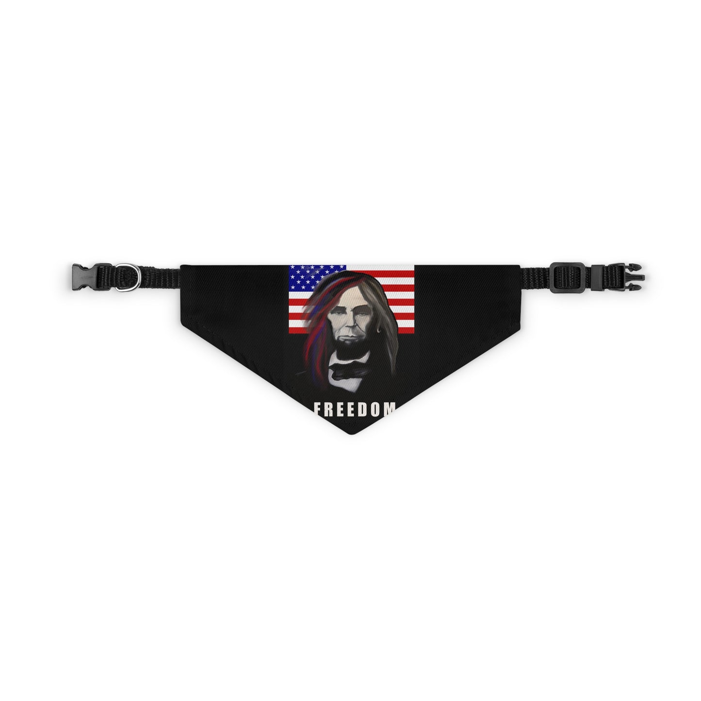 Freedom - American flag - Abe Lincoln - bandana - Pet - Dog - Cat - Bandana Collar - Dog bandanas - Cat Bandanas - patriotic - American