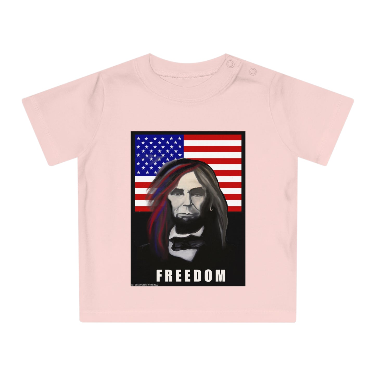 Long - Haired Lincoln Freedom Baby T-shirt