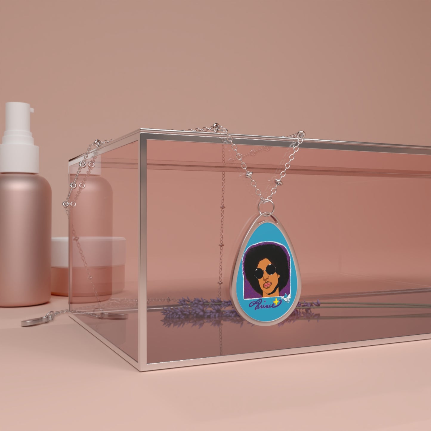 Prince - Prince Art - Oval Necklace - Prince gift - prince necklace -purple rain - Prince jewelry - Prince fan gift - music gift