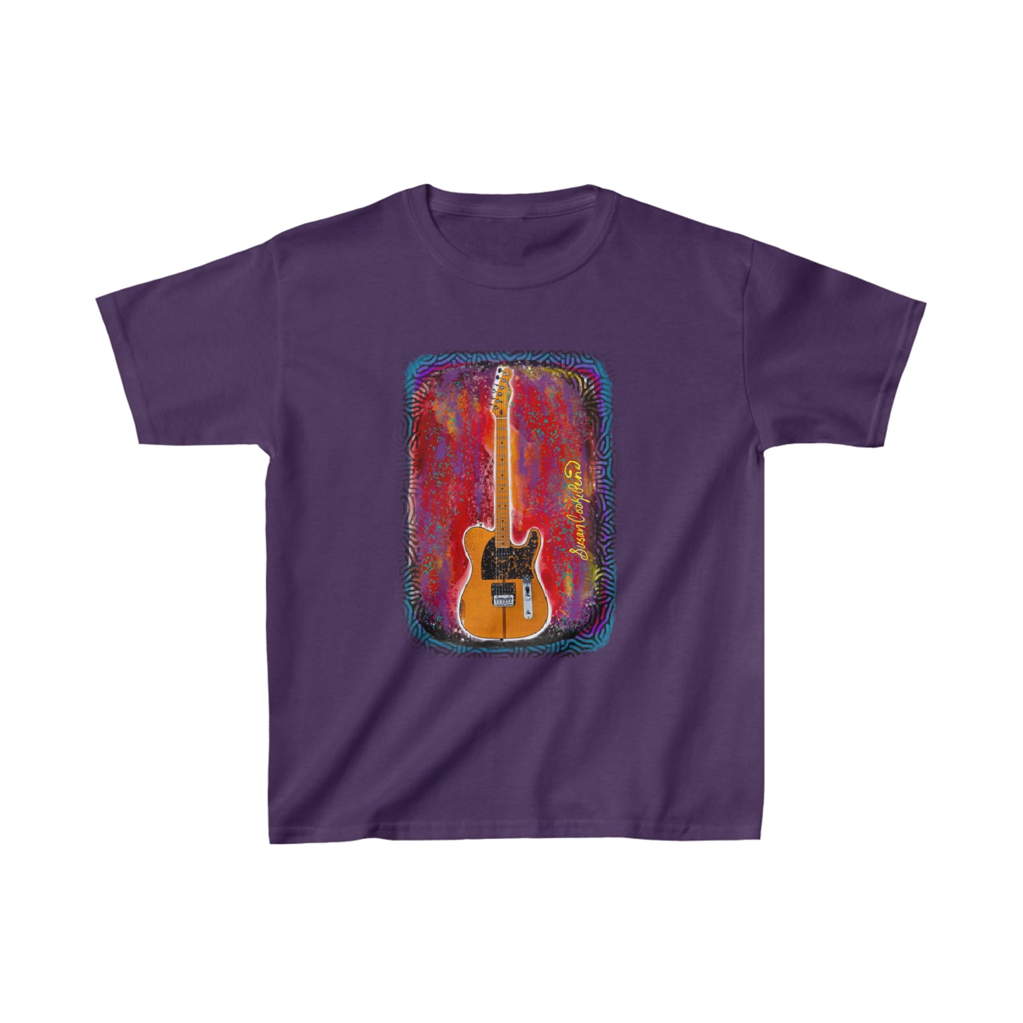 Prince guitar - Kids t shirt - guitar -guitar shirt - kids guitar - prince gift - Kids Heavy Cotton Tee - Prince art -Prince shirt