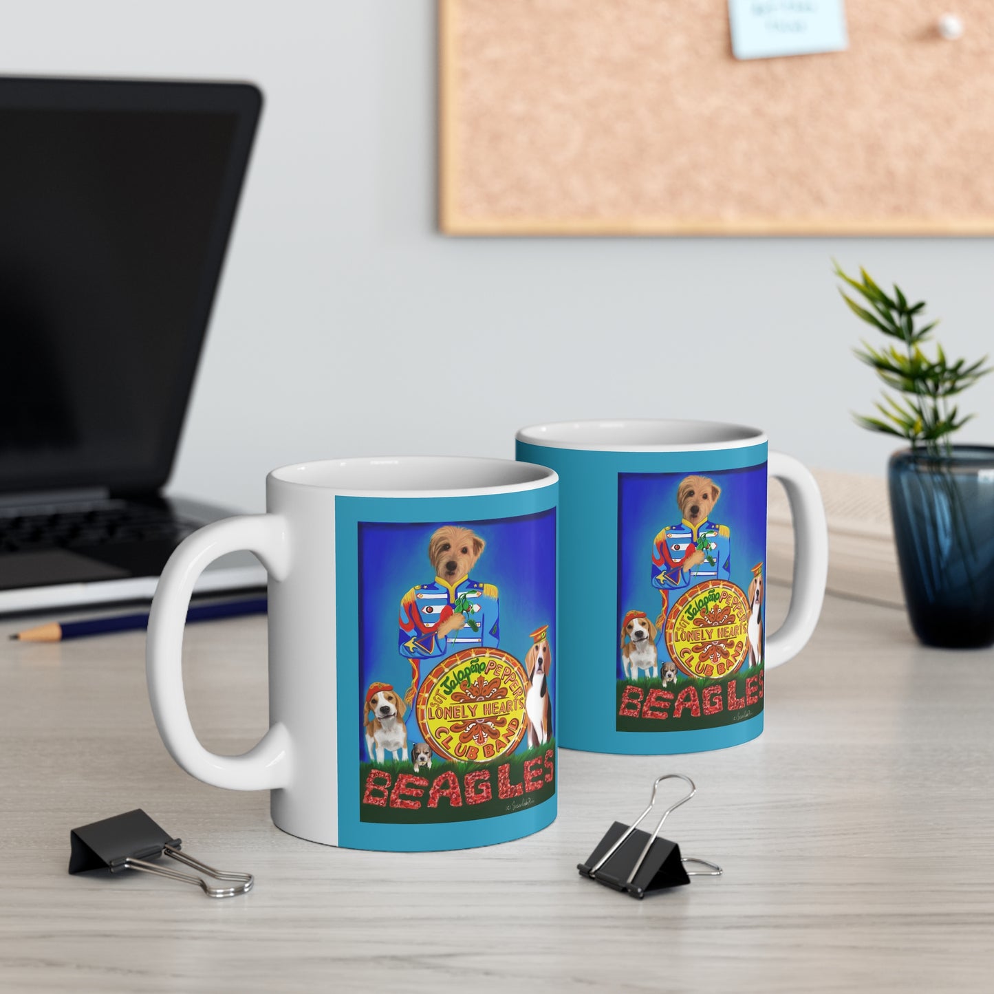 Sir Brennan The Beagles Ceramic Coffee Mug - Sir Brennan Series inspired by - The Beatles - Beatles gifts - Beatle mugs - Beatle fans