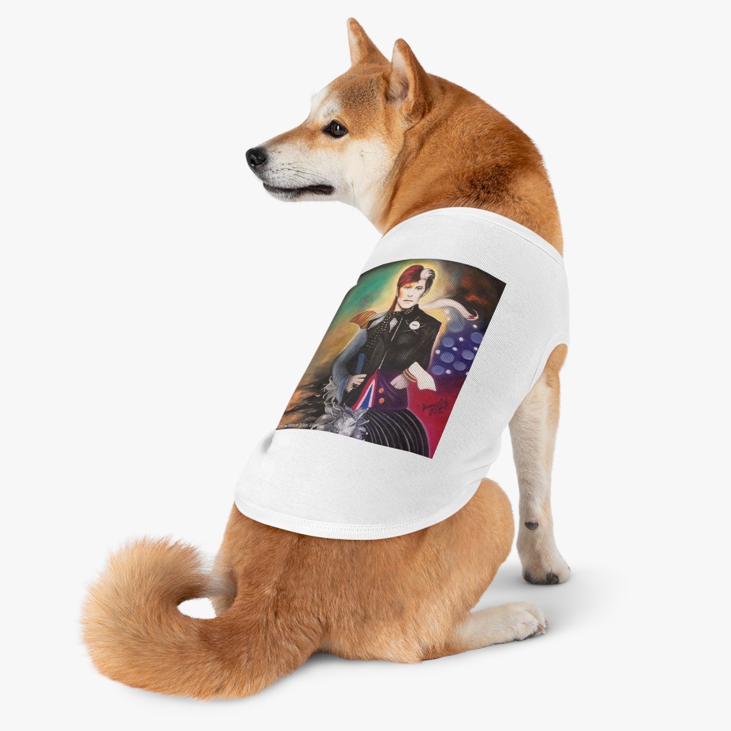 Bowie inspired art by SCP - pet shirt - pet shirt - dog t-shirt - cat t-shirt -dog clothes - pet accessories - David bowie