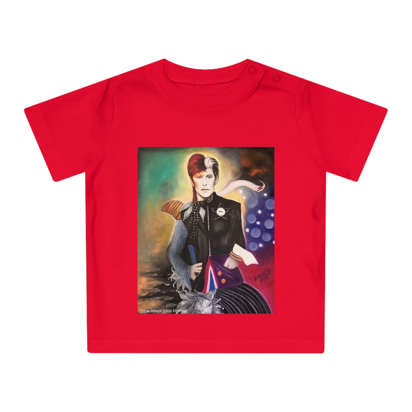 Bowie inspired art by SCP baby tee - infant t shirt - baby t shirt - David Bowie