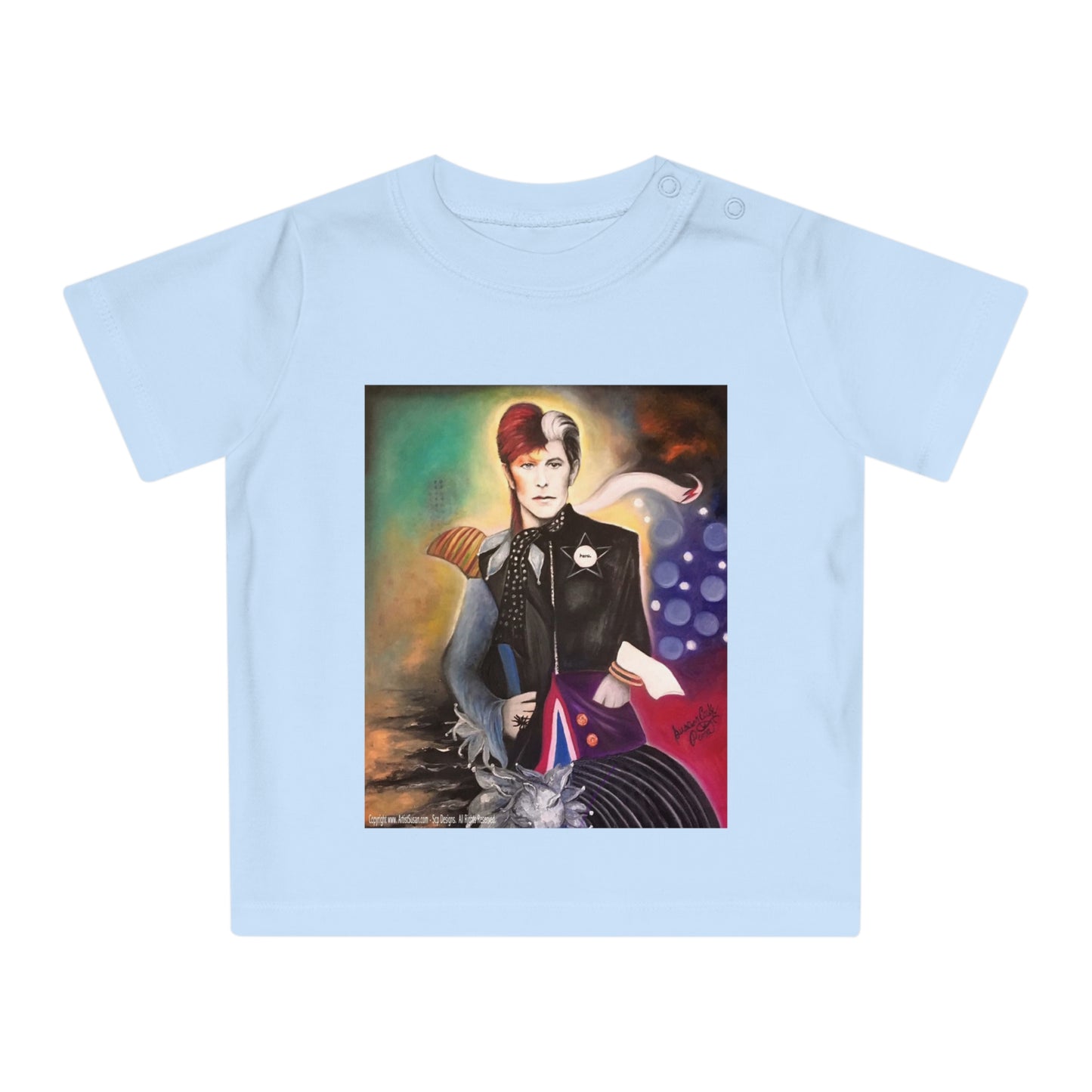Bowie - Baby T Shirt - Bowie Art - Bowie Artwork - David Bowie - Bowie gifts - Baby Gift - Baby Shower gift - Infant gifts