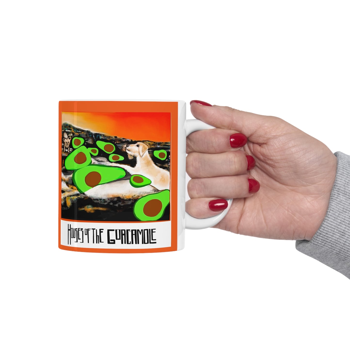 Sir Brennan Houses of the Guacamole Ceramic Coffee Mug - inspired by - Led Zeppelin - Houses of the Holy - Led Zeppelin fans