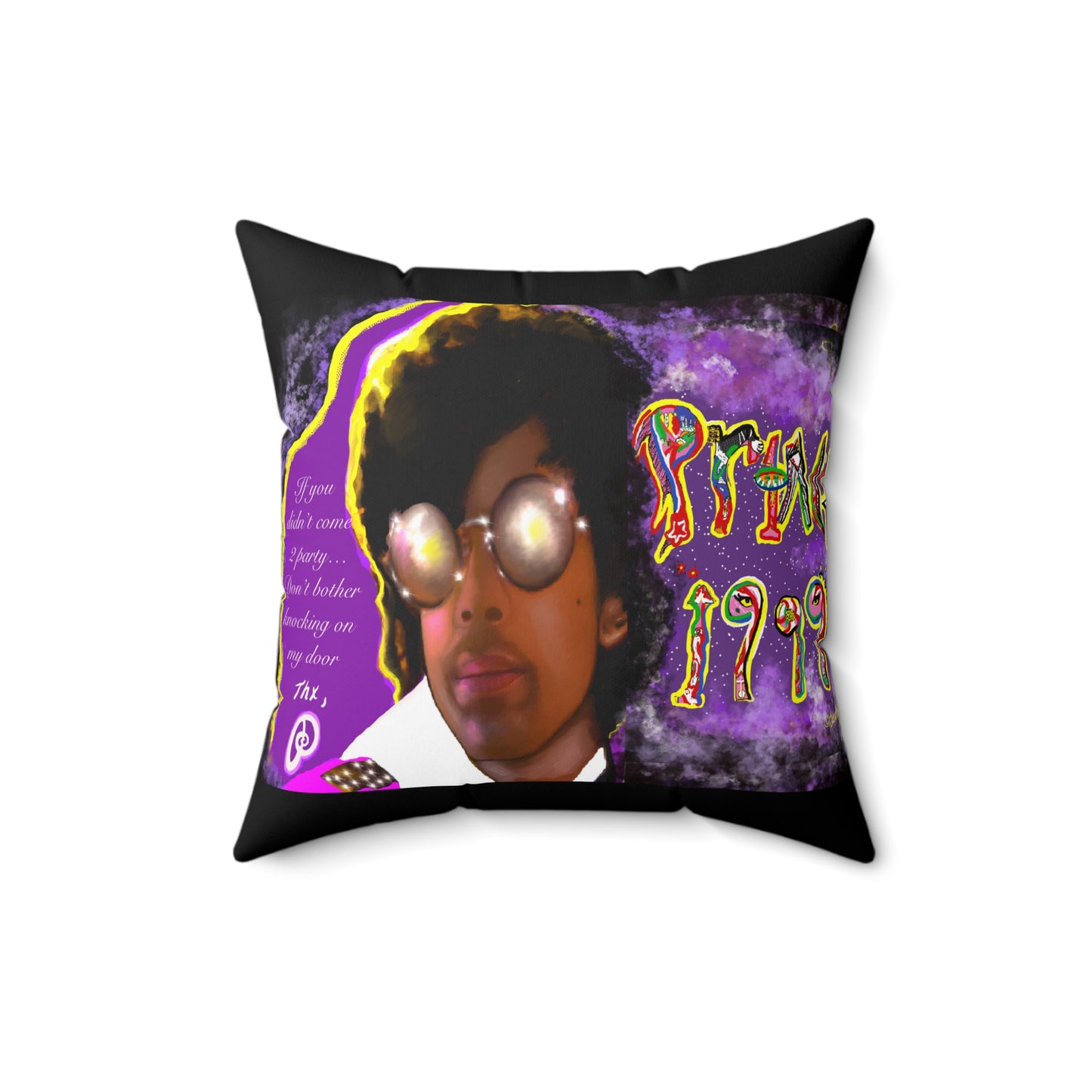 Prince-Inspired Art 1999 pillow - reversible -throw pillow all sizes - Prince quote - Prince throw pillow - prince gift - pillow - sofa pillow - throw pillow