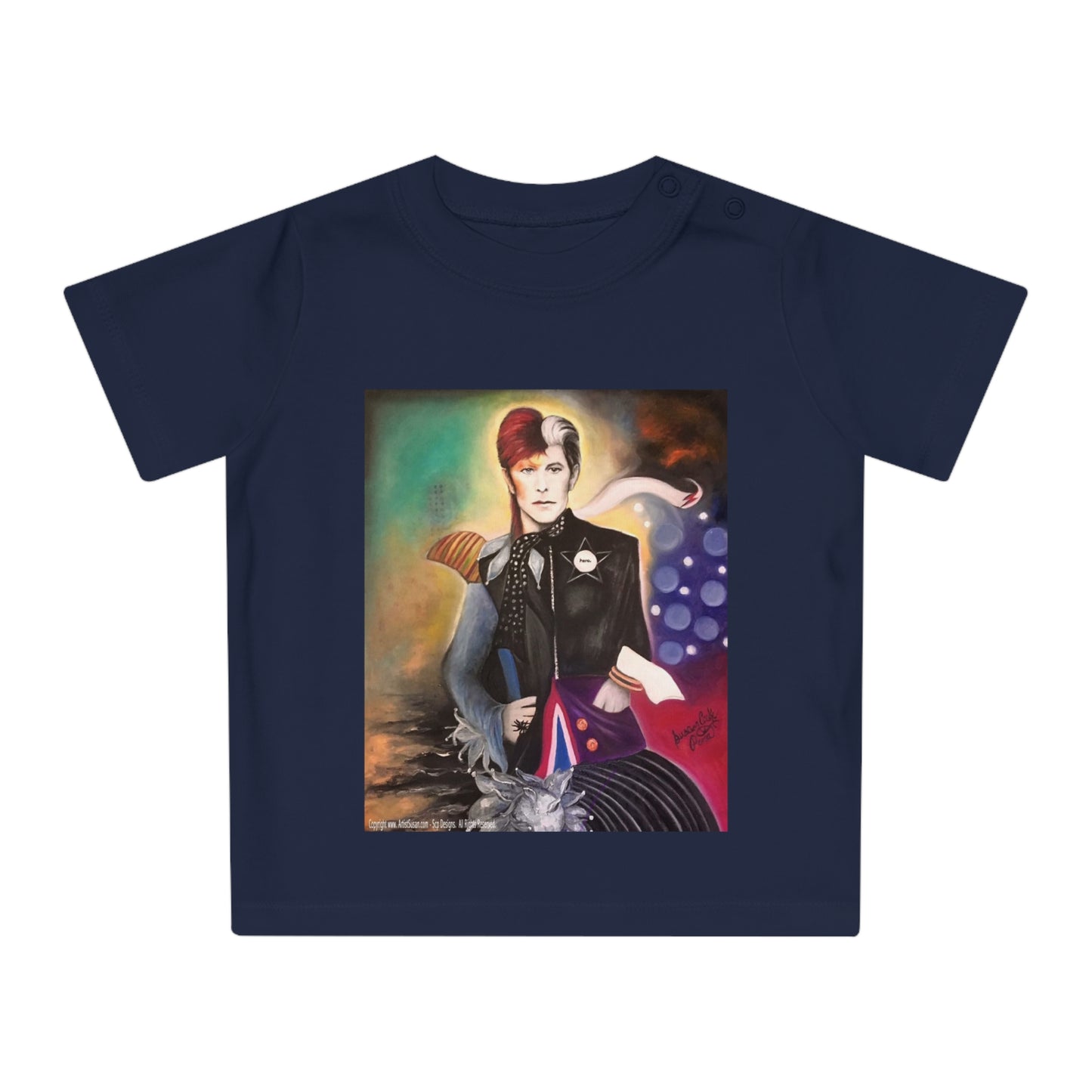 Bowie inspired art by SCP baby tee - infant t shirt - baby t shirt - David Bowie
