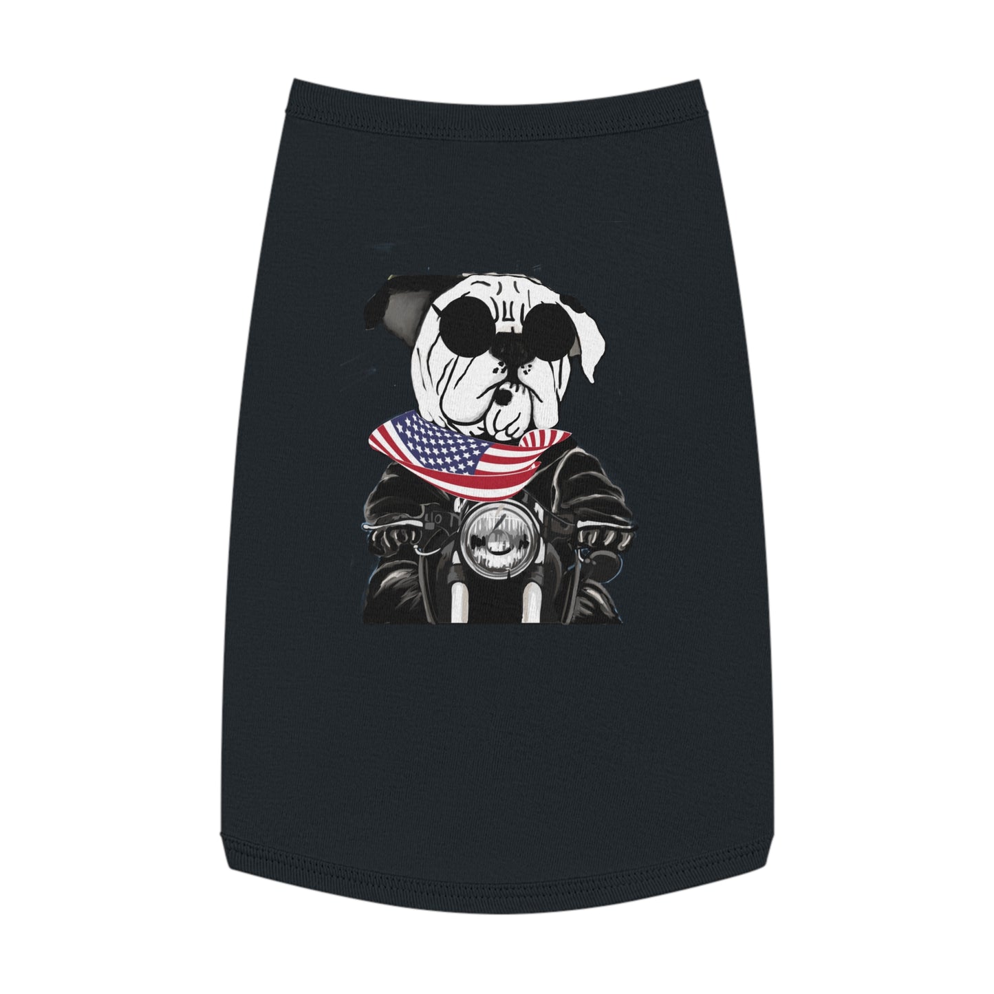 American flag bandana - Patriotic - Bulldog - dog shirt - t-shirt - dog tees - dog - pet shirt - pet shirt - dog t-shirt - Harley Davidson