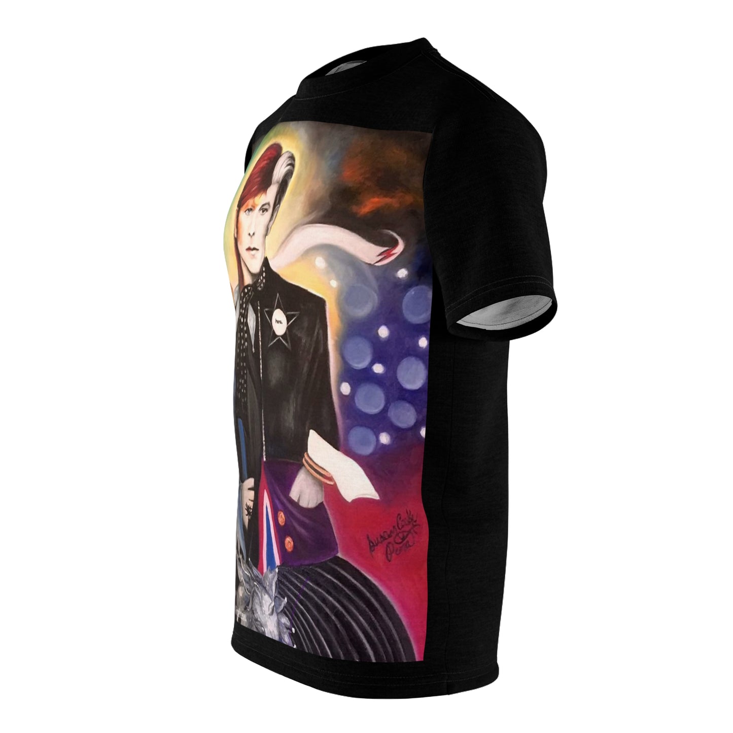 Bowie Inspired Art by SCP AOP (All Over Print) T shirt - Unisex Cut & Sew Tee (AOP) - David Bowie