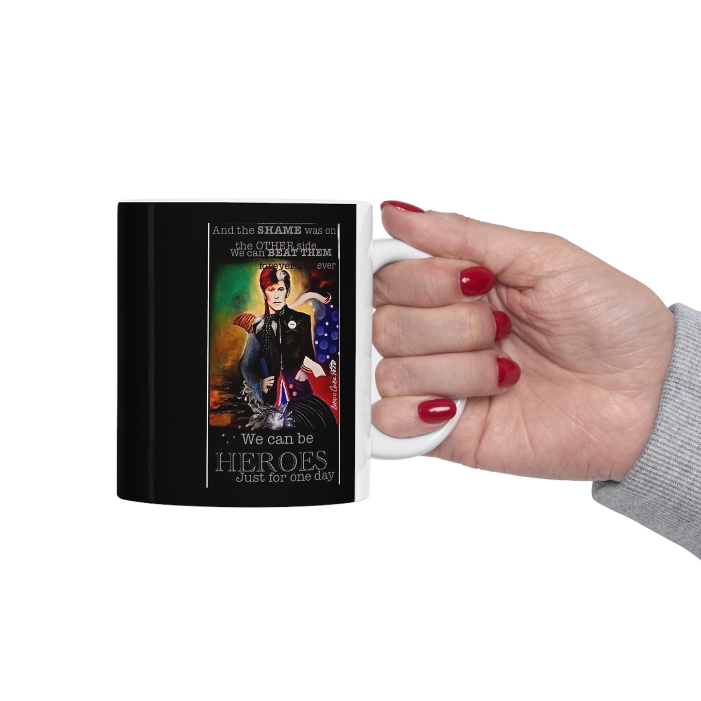 David Bowie - heroes - ziggy stardust - coffee mug - lincoln coffee mug - coffee mugs - bowie coffee mug