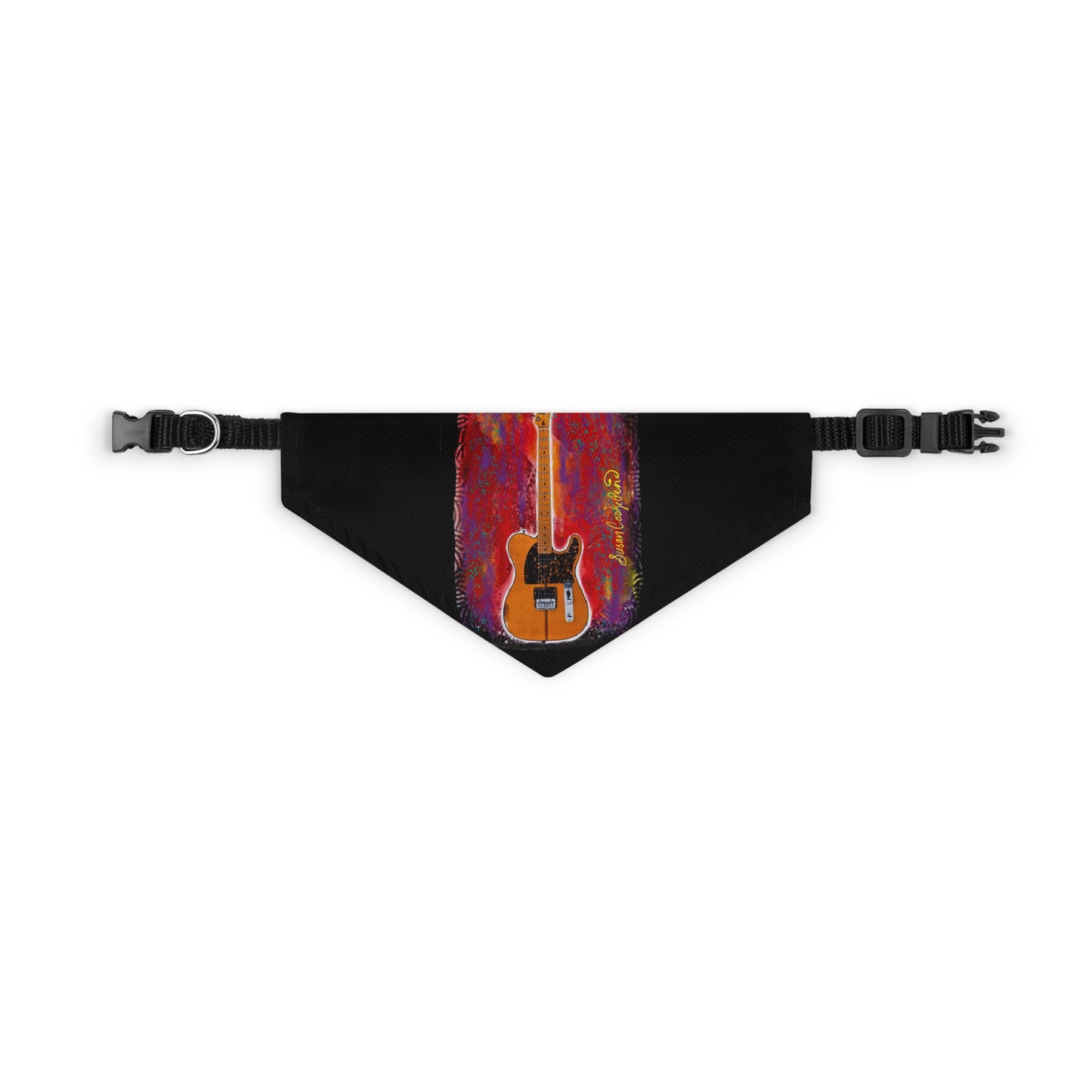 Prince inspired guitar - Pet - Dog - Cat - Bandana Collar - Dog bandanas - Cat Bandanas - bandanas - guitars - while my guitar gently weeps