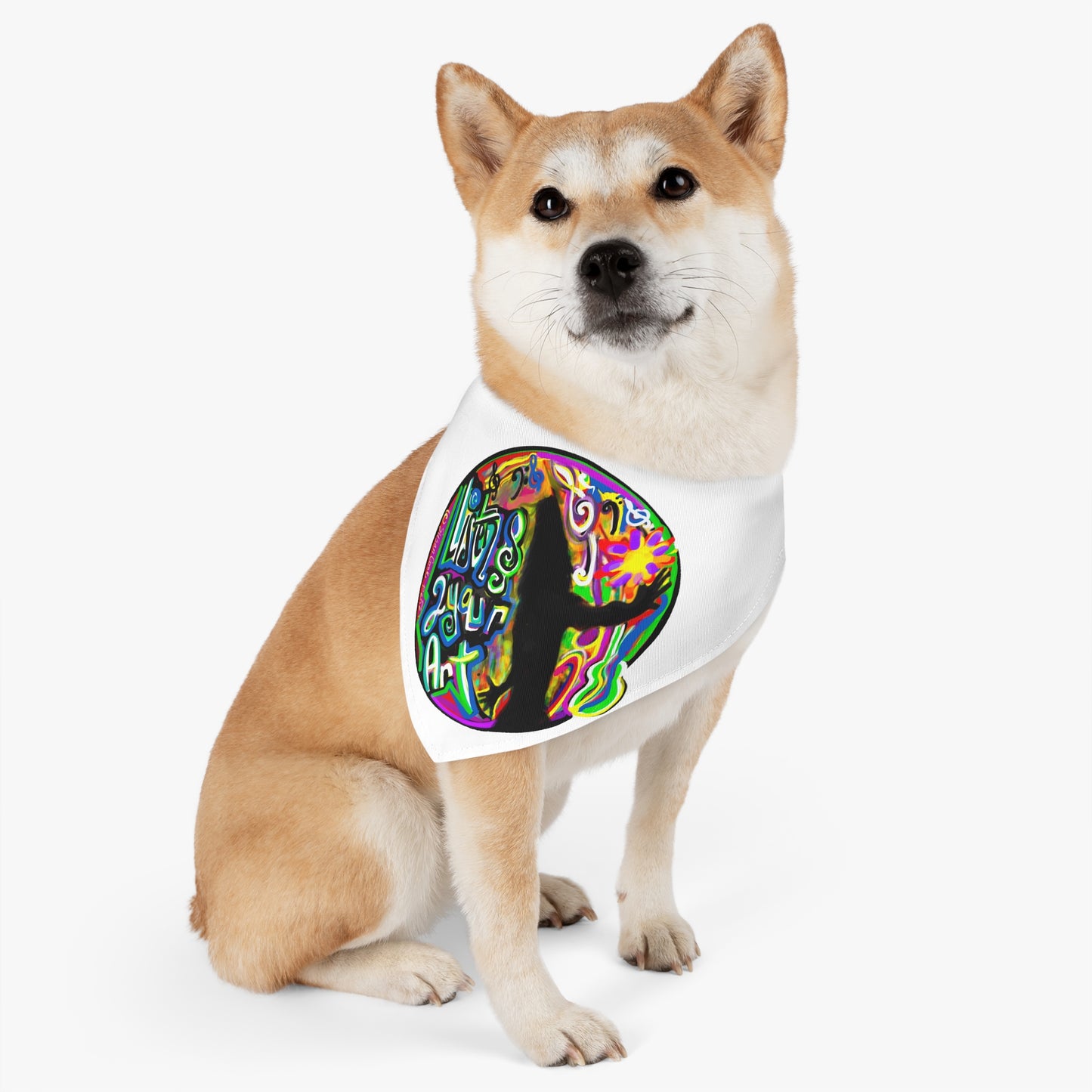 Listen 2 Your Art - Pet - Dog - Cat - Bandana Collar - Dog bandanas - Cat Bandanas - bandanas - unique bandanas - artist gift - art of dog