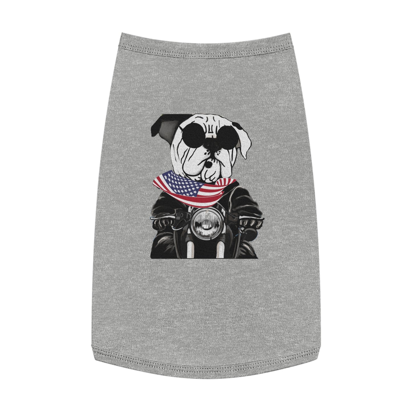American flag bandana - Patriotic - Bulldog - dog shirt - t-shirt - dog tees - dog - pet shirt - pet shirt - dog t-shirt - Harley Davidson