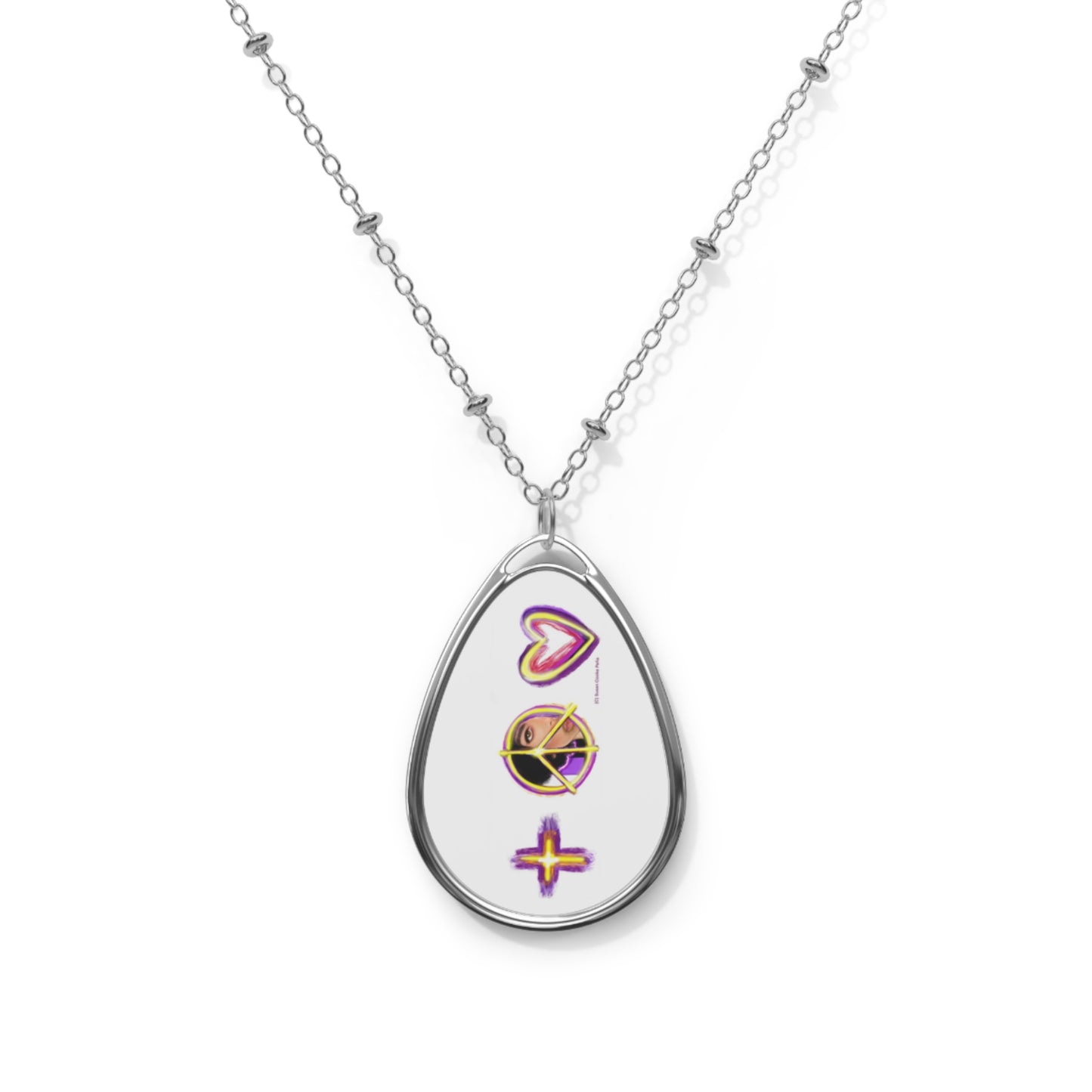Prince - Prince Art - Sign O The Times - Oval Necklace - Prince gift - prince necklace -purple rain - Prince jewelry - Prince fan