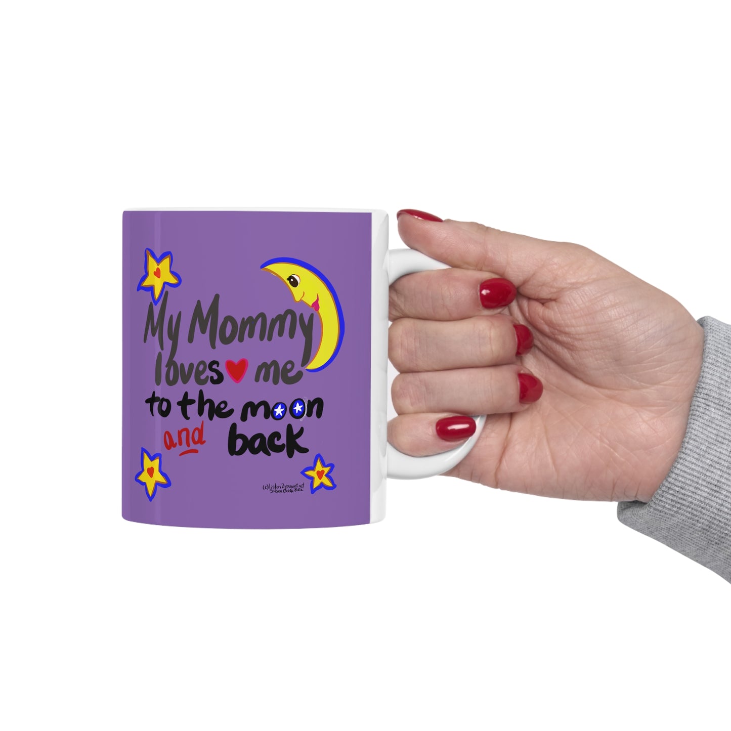 Mommy Loves Me - To the moon and back - Mommy mug - new mom mug - new mom coffee mug - mom gift. - new mom gift