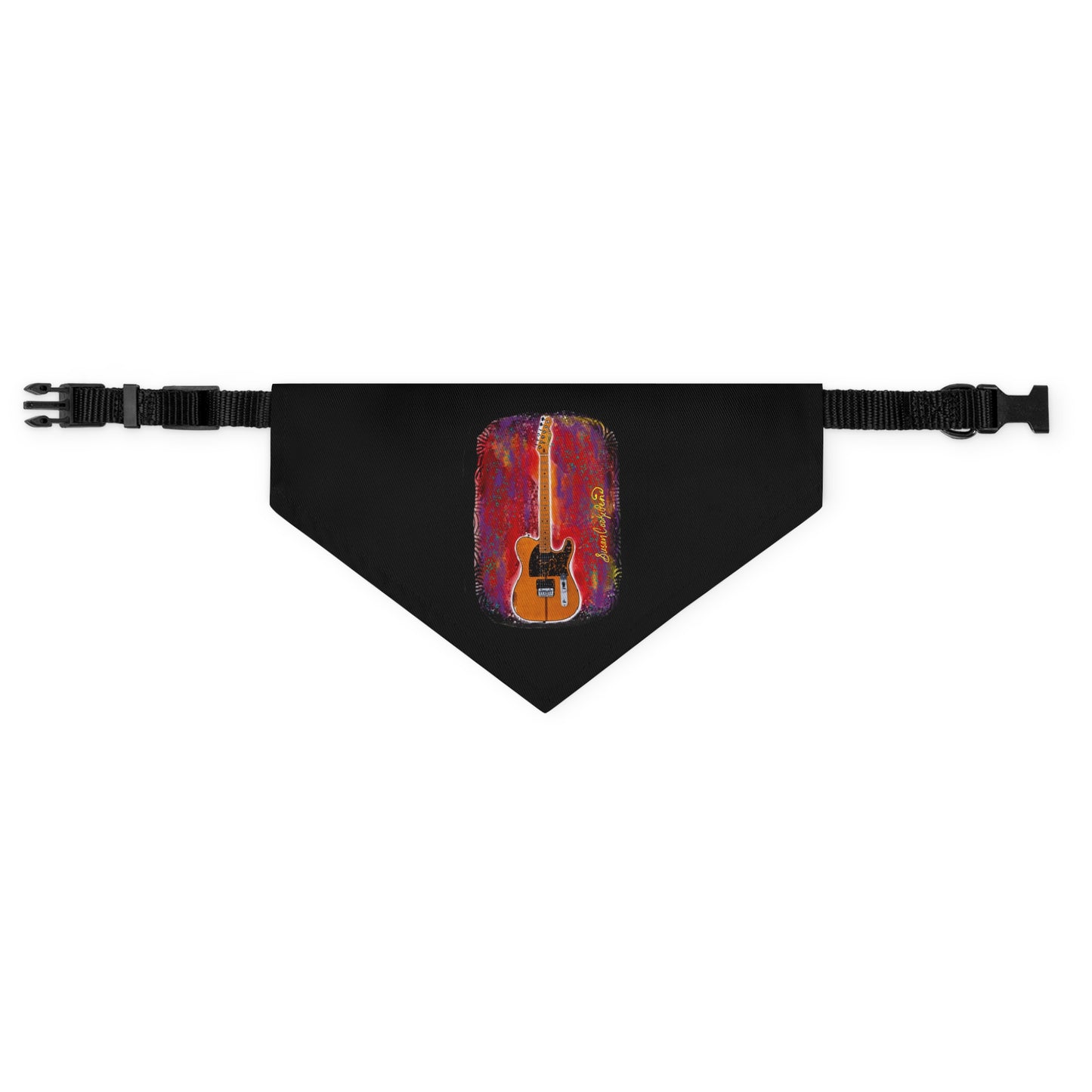 Prince inspired guitar - Pet - Dog - Cat - Bandana Collar - Dog bandanas - Cat Bandanas - bandanas - guitars - while my guitar gently weeps