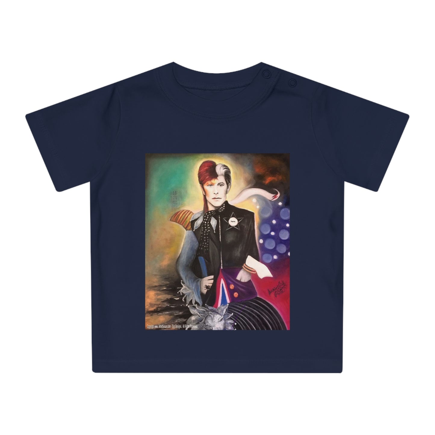 Bowie - Baby T Shirt - Bowie Art - Bowie Artwork - David Bowie - Bowie gifts - Baby Gift - Baby Shower gift - Infant gifts