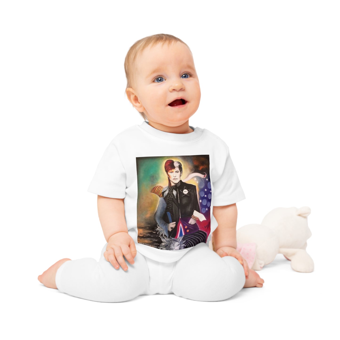 Bowie inspired art by SCP baby tee - infant t shirt - baby t shirt - David Bowie