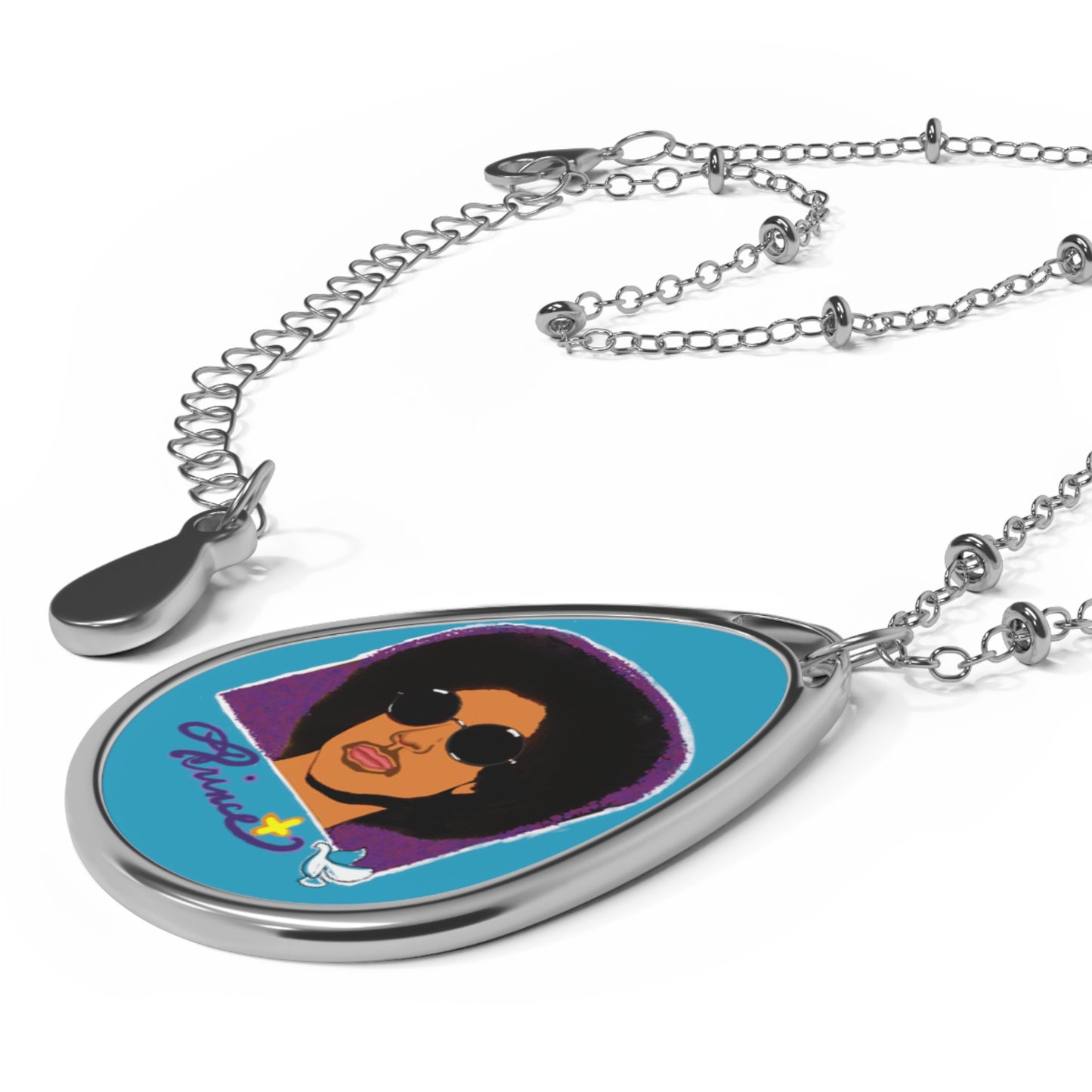 Prince - Prince Art - Oval Necklace - Prince gift - prince necklace -purple rain - Prince jewelry - Prince fan gift - music gift