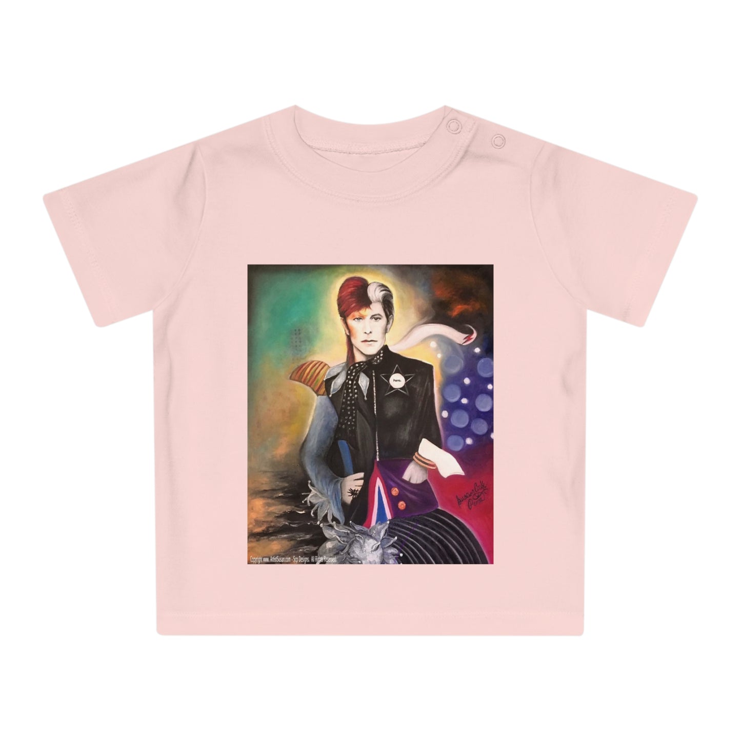 Bowie inspired art by SCP baby tee - infant t shirt - baby t shirt - David Bowie