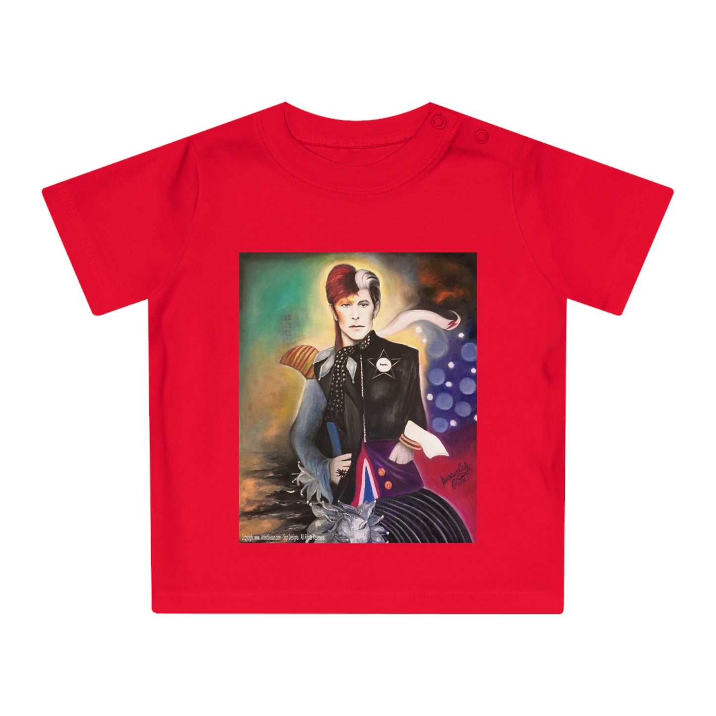 Bowie - Baby T Shirt - Bowie Art - Bowie Artwork - David Bowie - Bowie gifts - Baby Gift - Baby Shower gift - Infant gifts