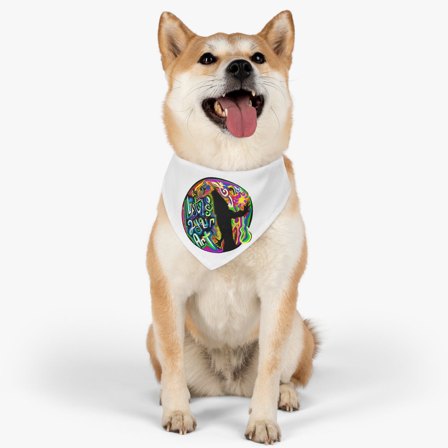 Listen 2 Your Art - Pet - Dog - Cat - Bandana Collar - Dog bandanas - Cat Bandanas - bandanas - unique bandanas - artist gift - art of dog