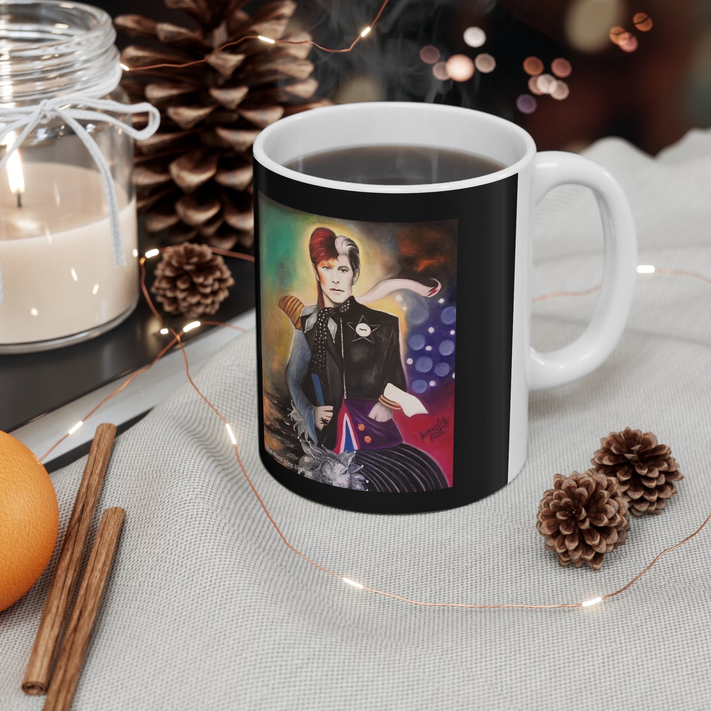 Bowie inspired Art by SCP - Artist mug - coffee mug - artist coffee mug - mugs - coffee mugs - David Bowie