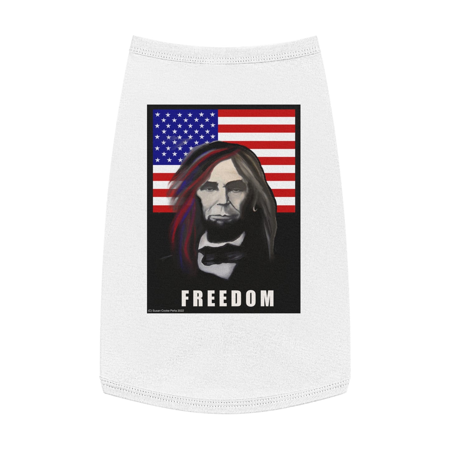 Patriotic - Long-Haired Lincoln Pet T shirt