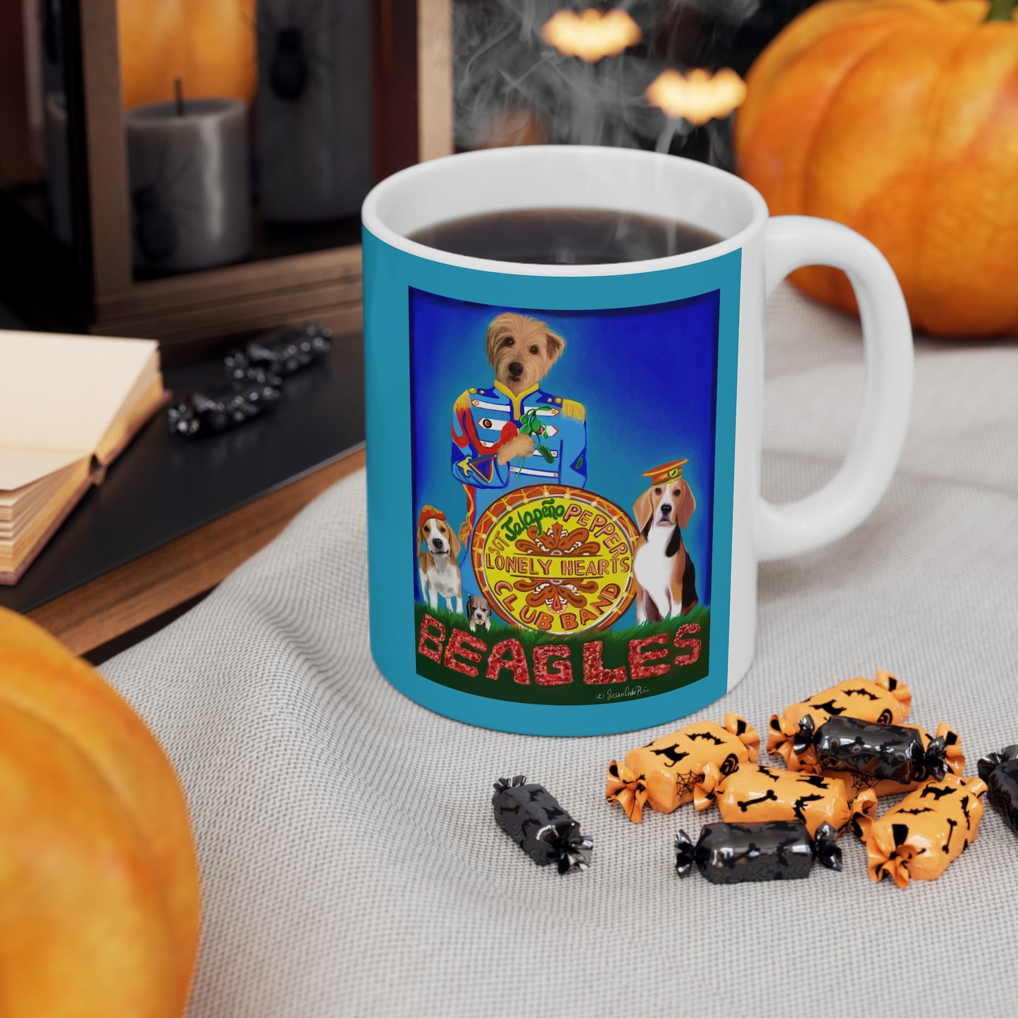 Sir Brennan The Beagles Ceramic Coffee Mug - Sir Brennan Series inspired by - The Beatles - Beatles gifts - Beatle mugs - Beatle fans